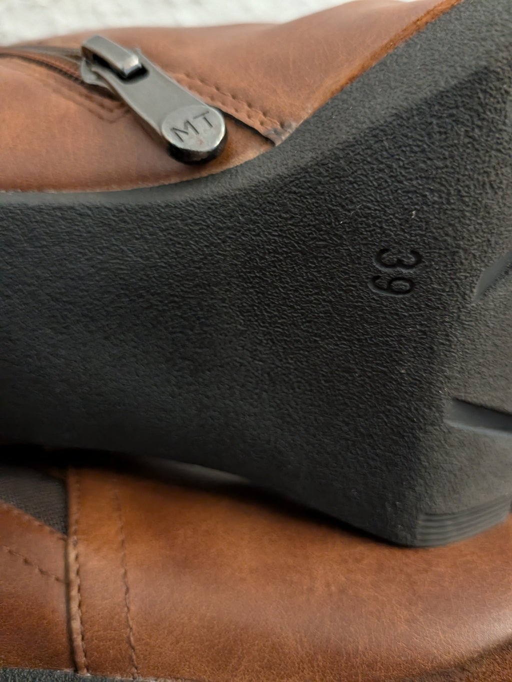 Marco Tozzi Leder Stiefeletten braun, Blockabsatz, wie neu