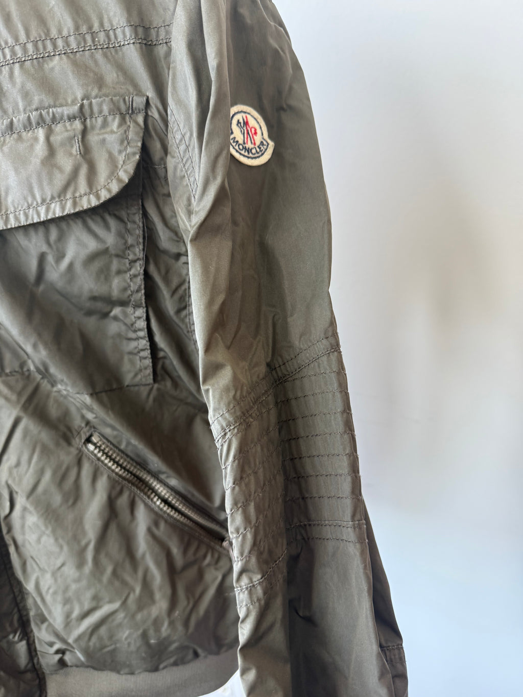 Moncler Lefort Utility Jacket, Military Green, Size 4 (L-XL), Good Condition