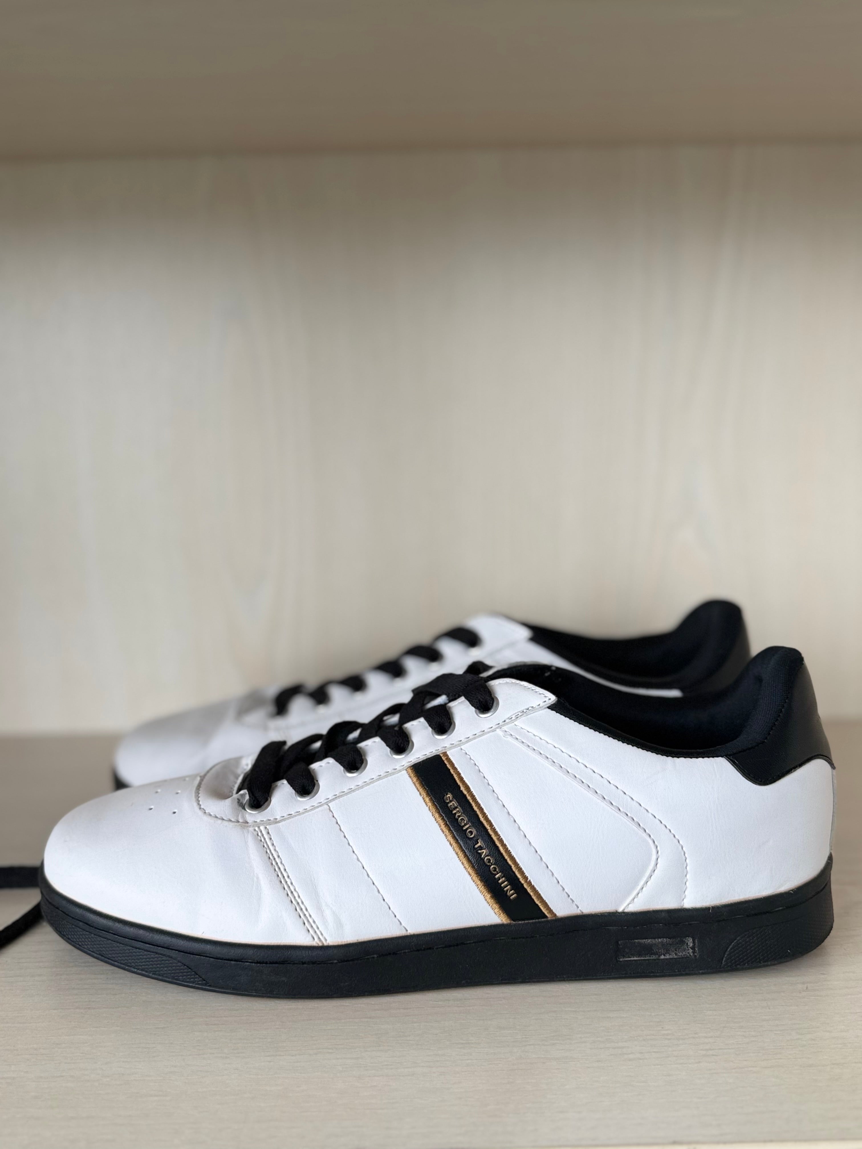 Sergio Tacchini Bertell Sneakers White/Black, US 11 / EU 44.5, Good Condition