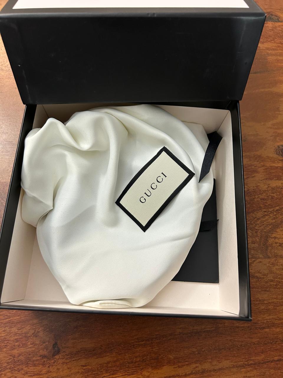Gucci GG Marmont Belt Black/Gold, Size 75, Very Good Condition