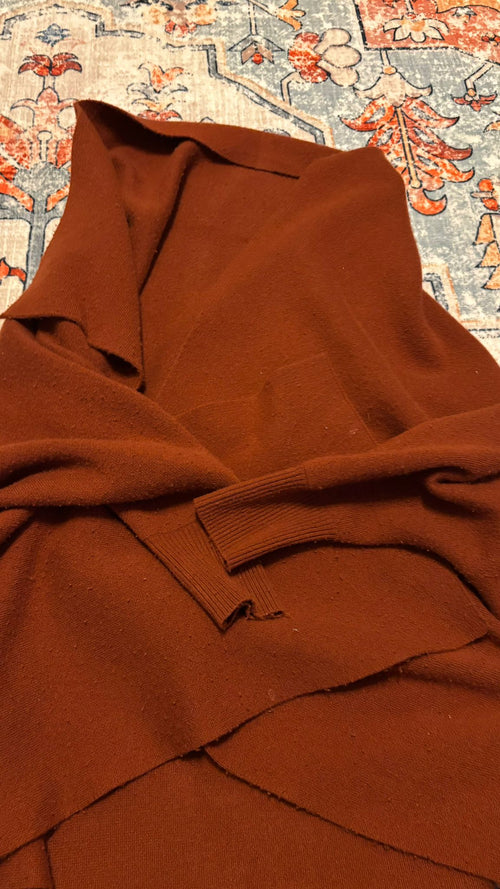 100% Kaschmir Decke Large Rost – Weich & Gemütlich, Guter Zustand