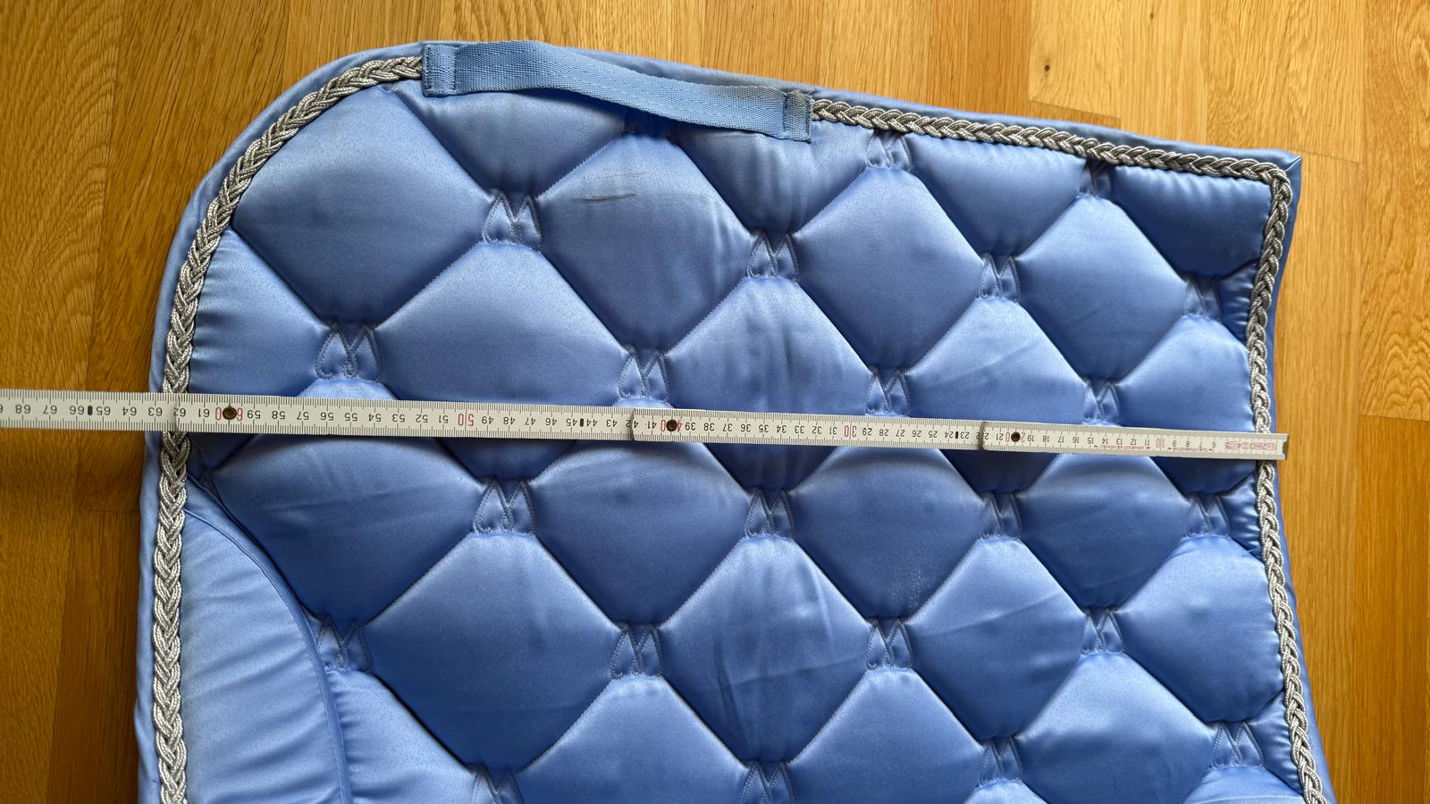 Waldhausen Schabracke Valencia Dressur Full Light Blue/Silver Satin Gut