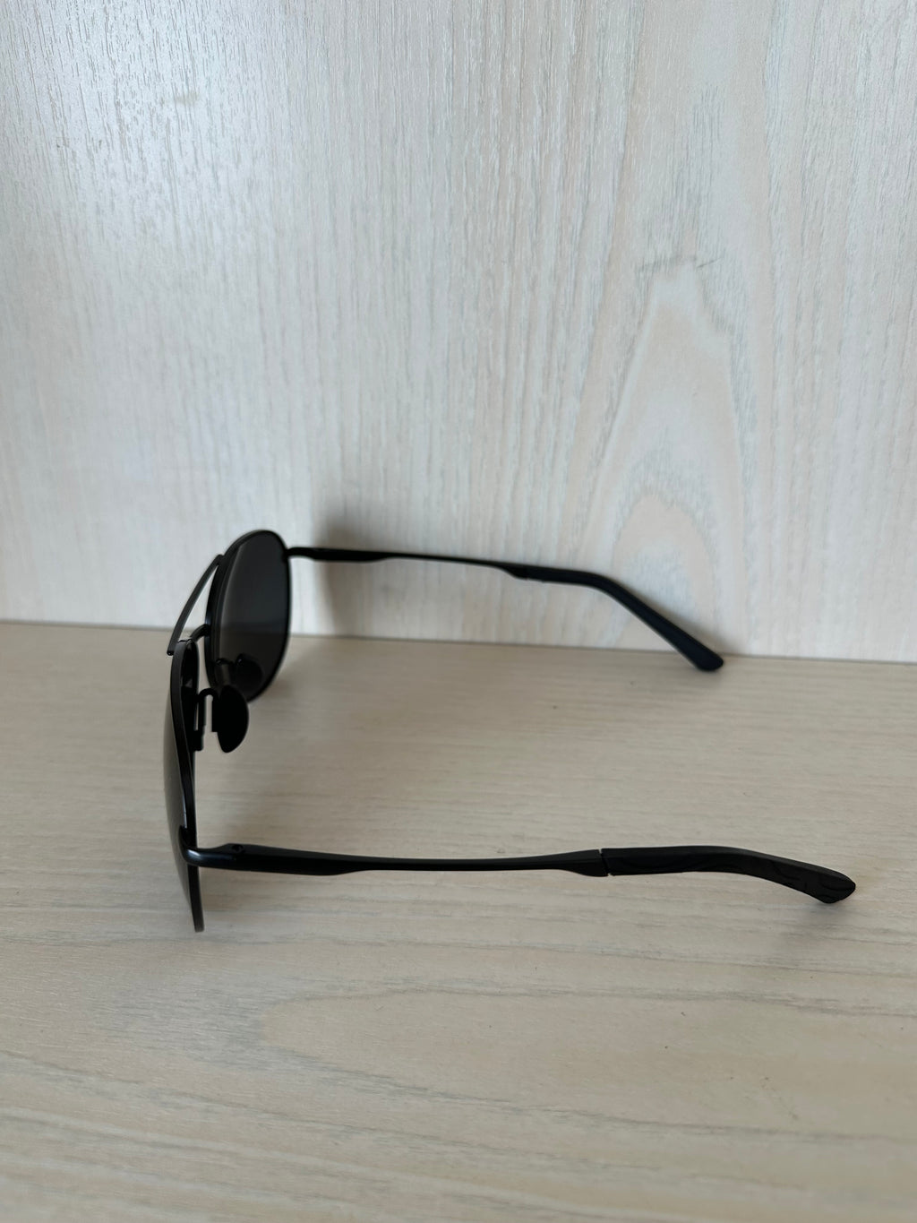DXRPO Aviator Sonnenbrille Schwarz UV400 58mm Unisex Wie Neu mit Etui