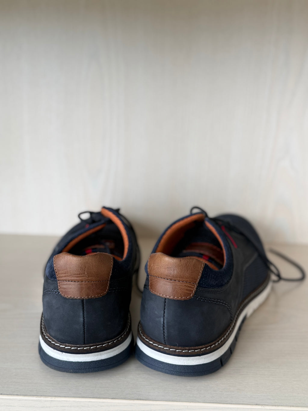 Cox Herren Sneaker/Oxford, EU 44, Dunkelblau Leder & Mesh, guter Zustand