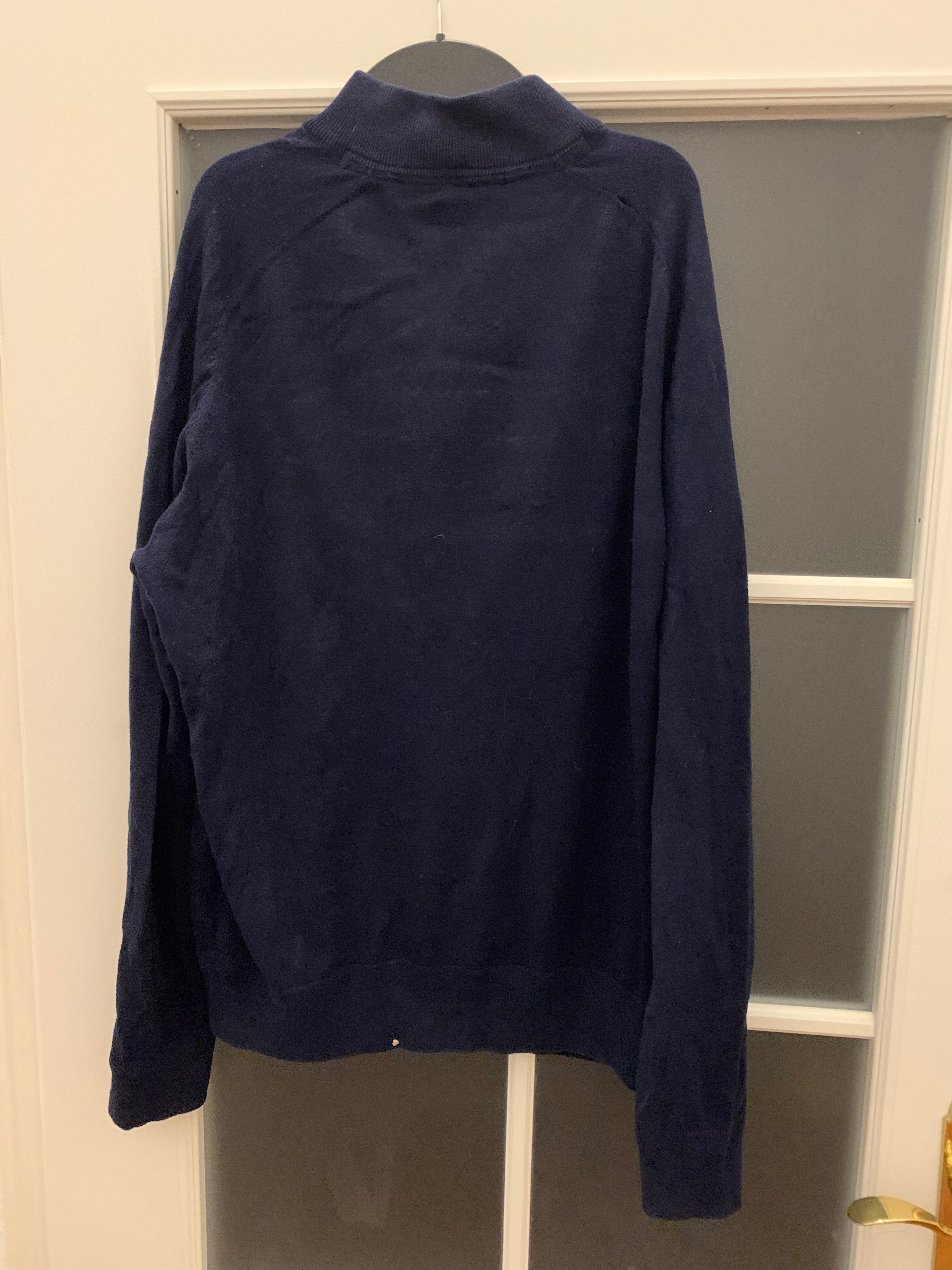 Bruun & Stengade Quarter-Zip Pullover – Navy, Größe L, Guter Zustand