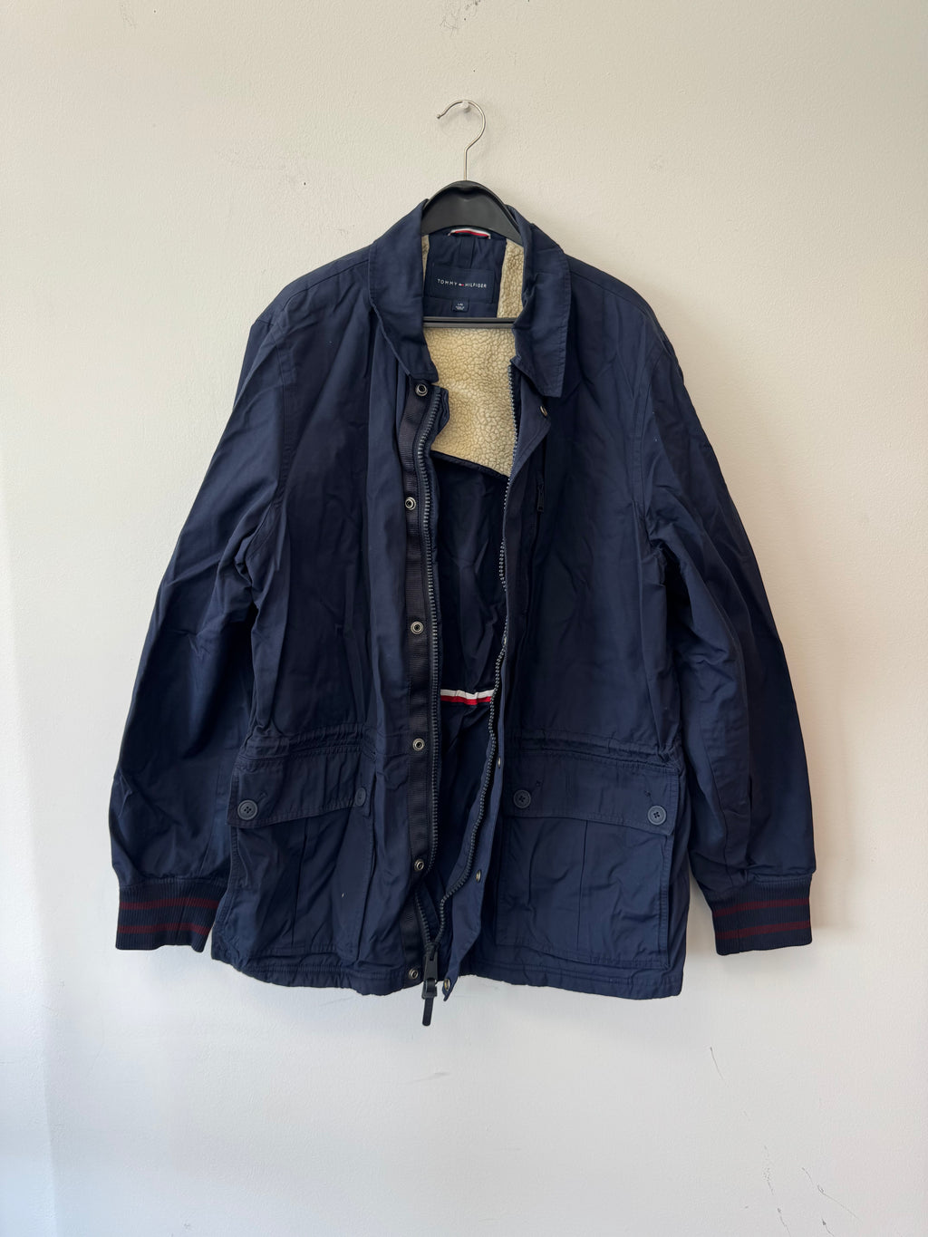 Tommy Hilfiger Tucker Sherpa Lined Winter Jacket, Blue, Size L, New