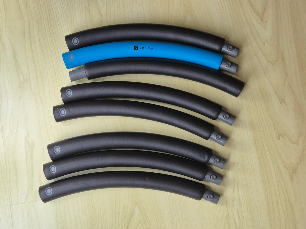 Domyos Weighted Hula Hoop 1,4kg 95cm Abnehmbar Schwarz/Blau Zustand Gut