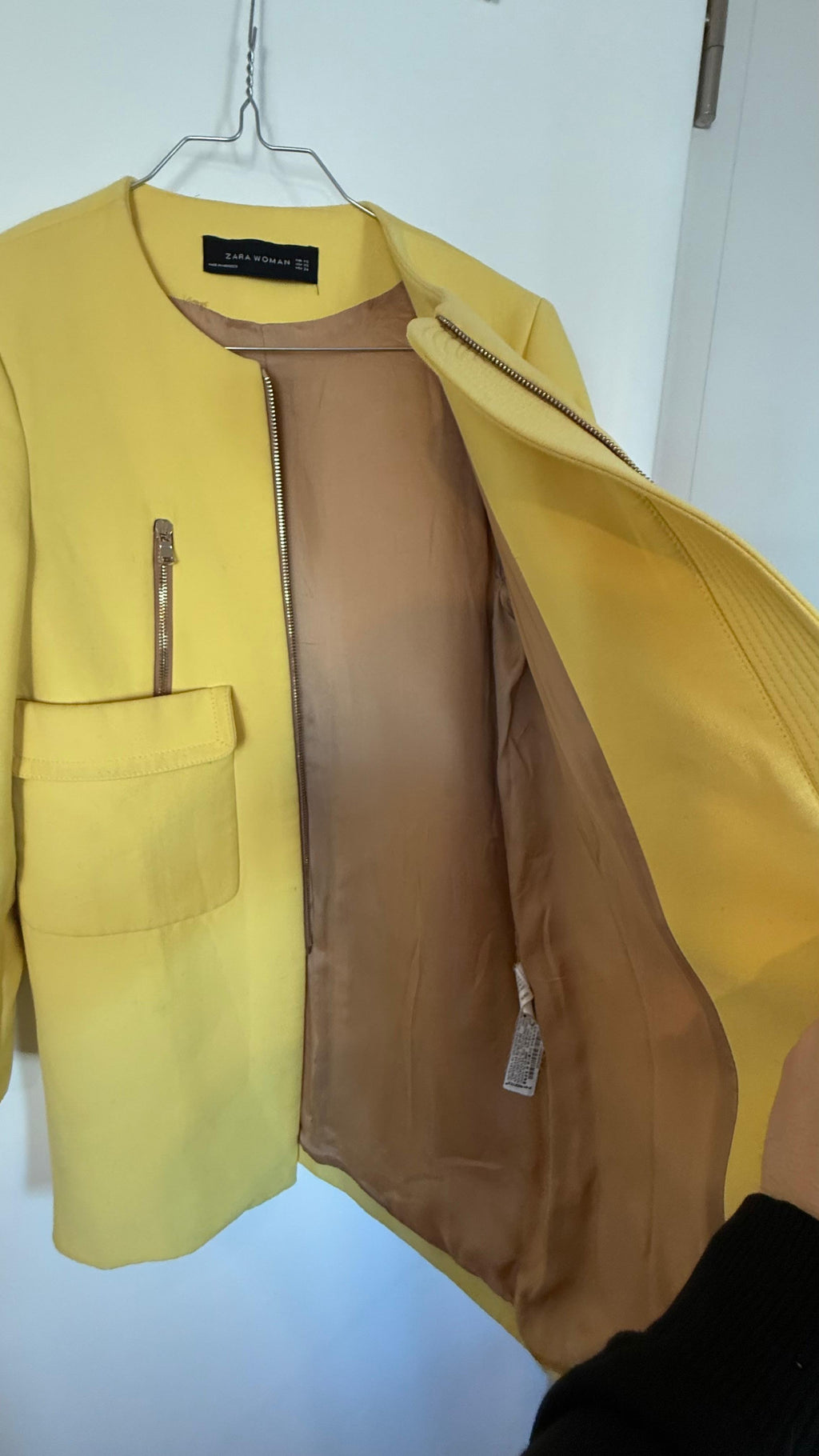 Zara Woman Mantel Gelb, Größe XS – Sehr guter Zustand, leichte Flecken