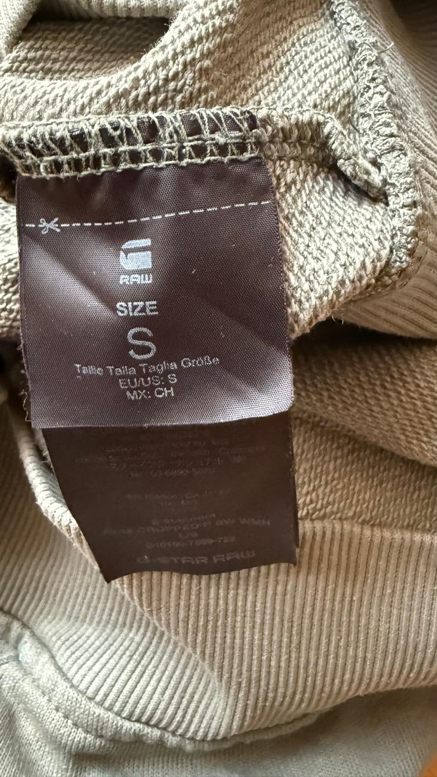 G-Star RAW Logo Sweatshirt | Olive | Größe S | 60% Baumwolle | Guter Zustand