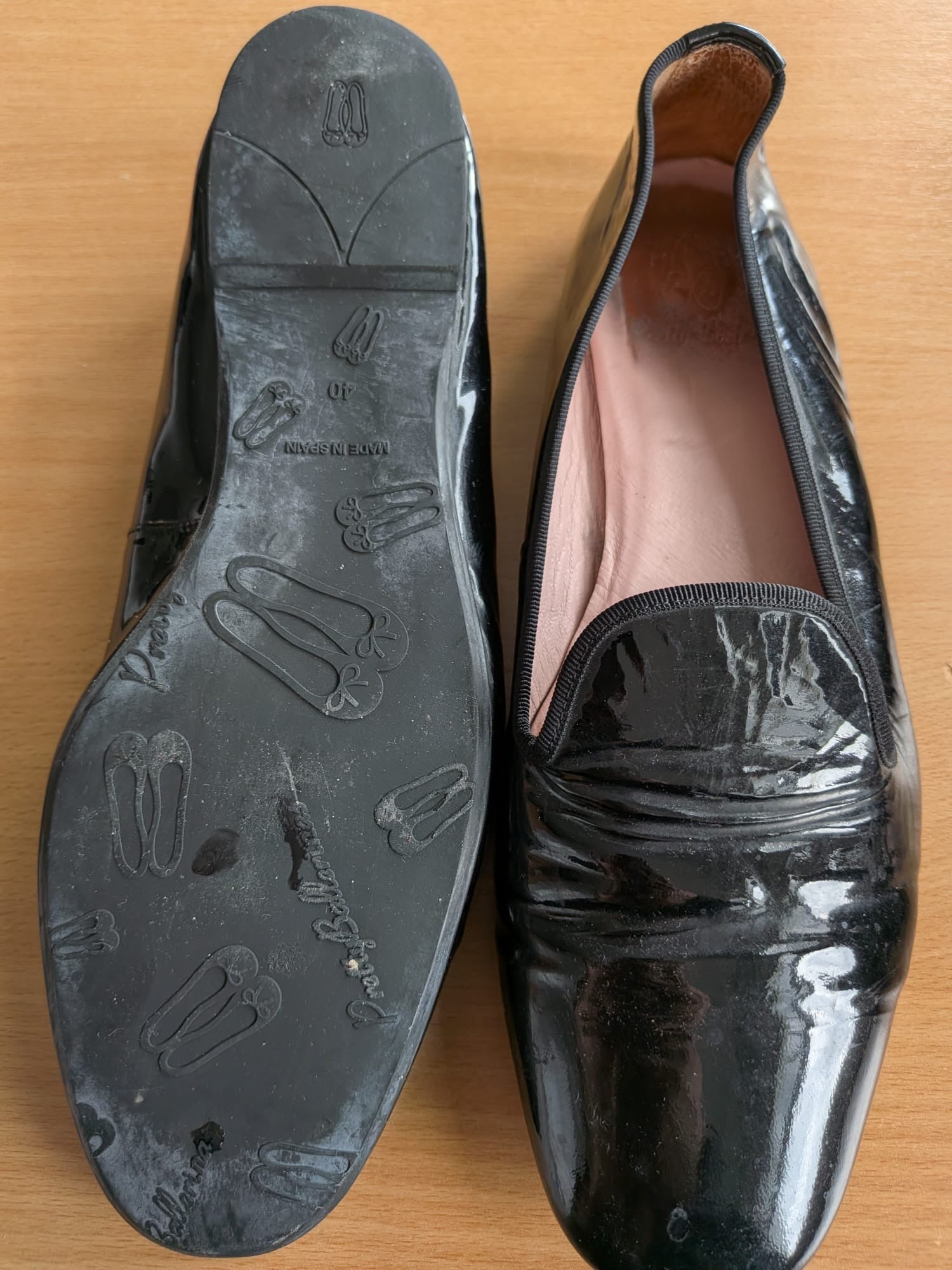 Pretty Ballerinas Penny Loafer Lackleder Schwarz, Gr. 40 – Guter Zustand