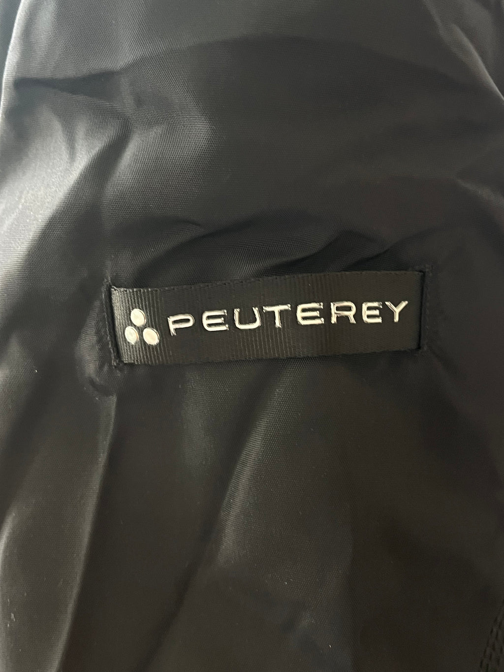 Peuterey Winter Jacket Black 48 Belt Faux Fur Collar Like New 722PTY02