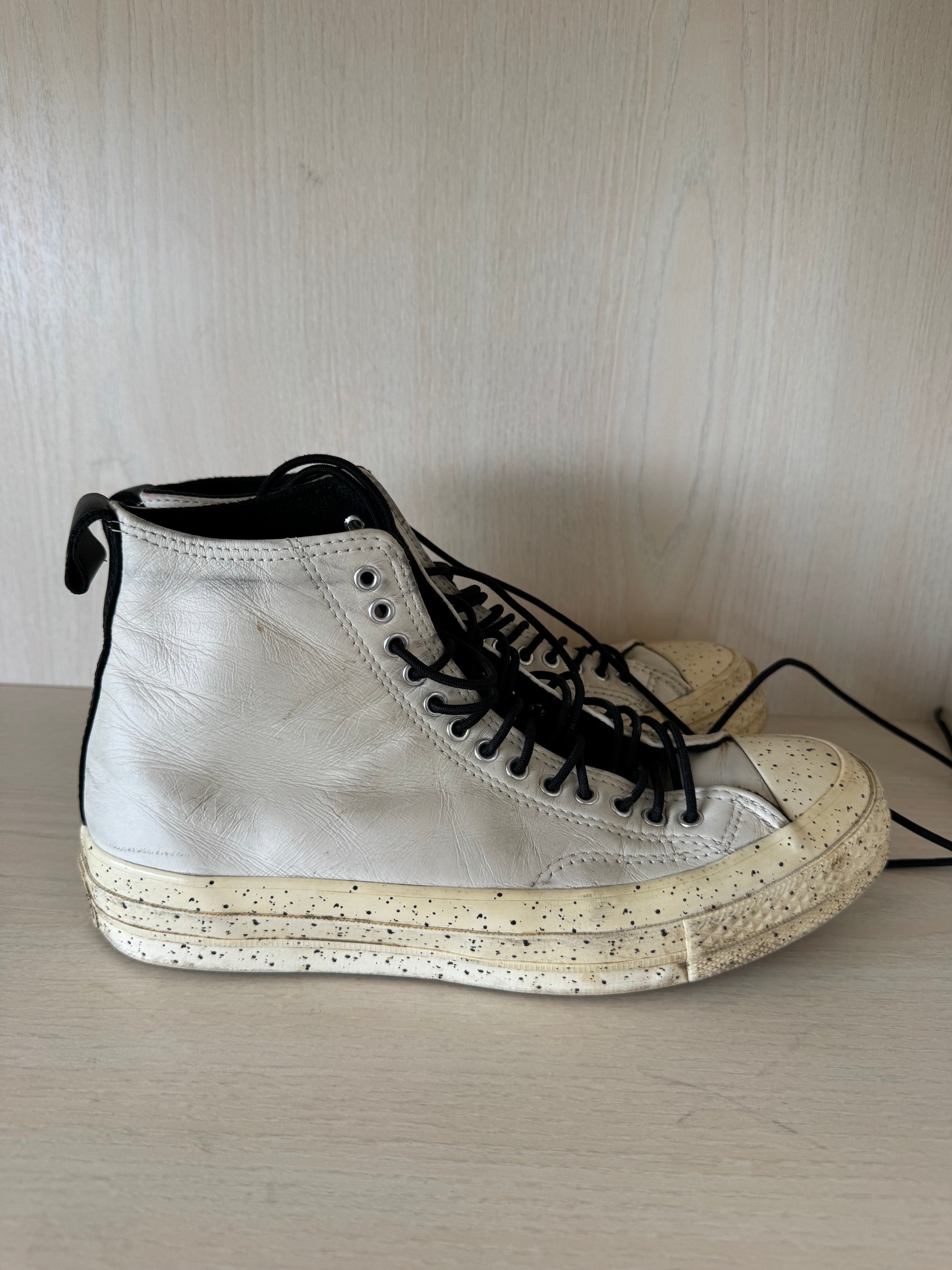 Converse Chuck 70 Twisted Resort Leder Offwhite/Schwarz EU 39 Gebraucht