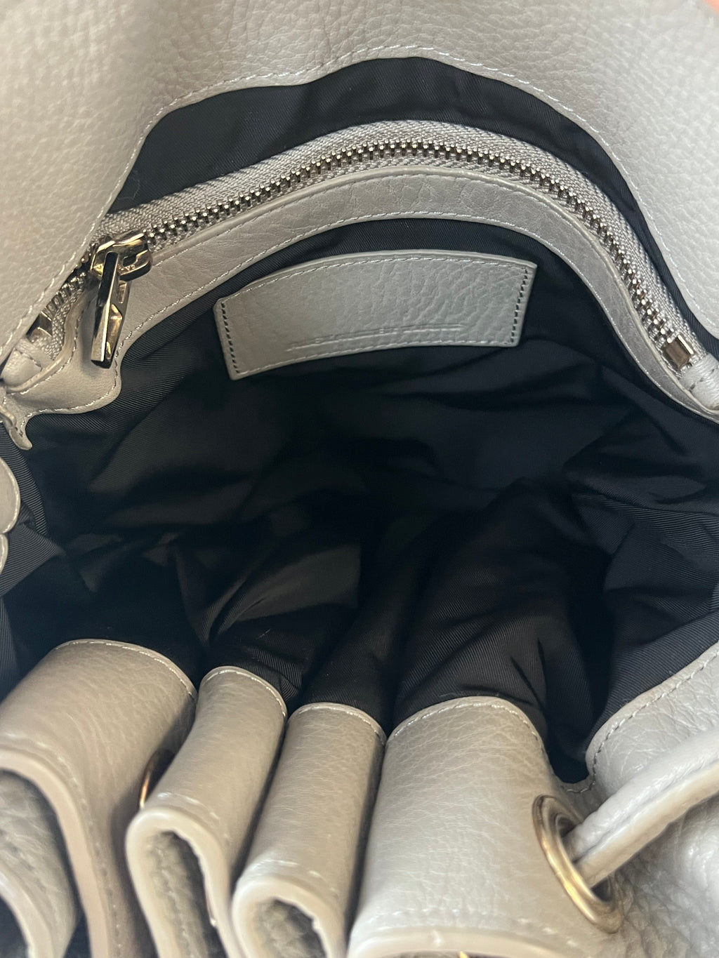 Alexander Wang Diego Bucket Bag Grau „Cement“ | Silber | Sehr guter Zustand | Dustbag