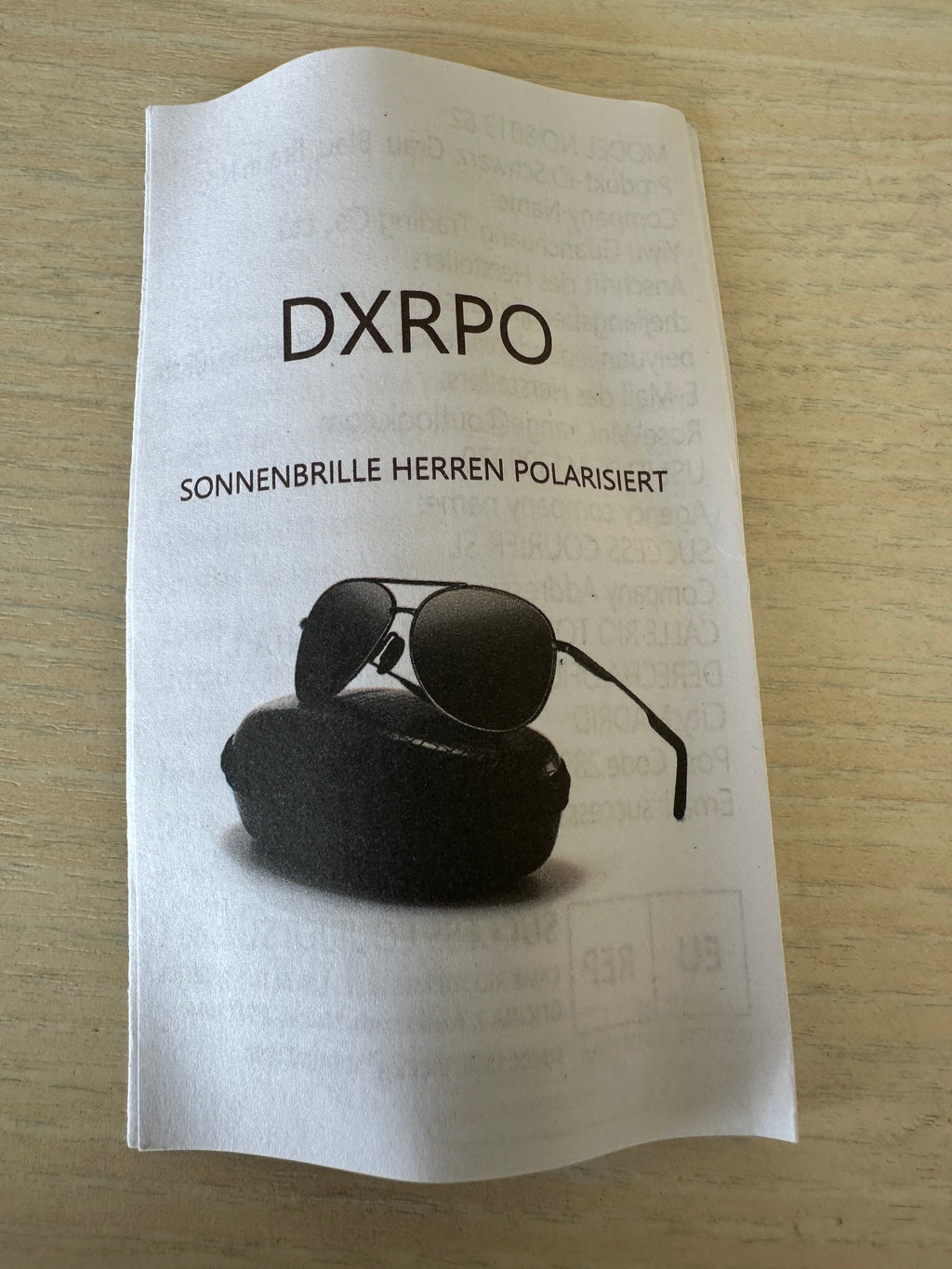 DXRPO Aviator Sonnenbrille Schwarz UV400 58mm Unisex Wie Neu mit Etui