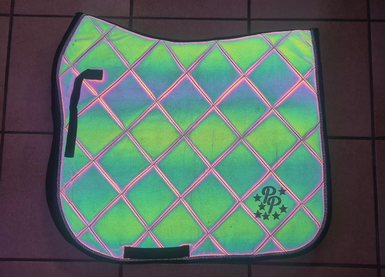 Punk Ponies Dressage Saddle Pad, Holographic, Standard, Very Good Condition