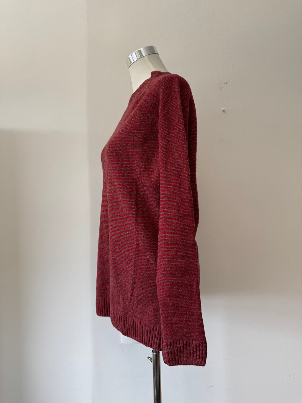 Cambridge SuperLamb's Wool Pullover – Pomegranate, Größe M, Wie Neu