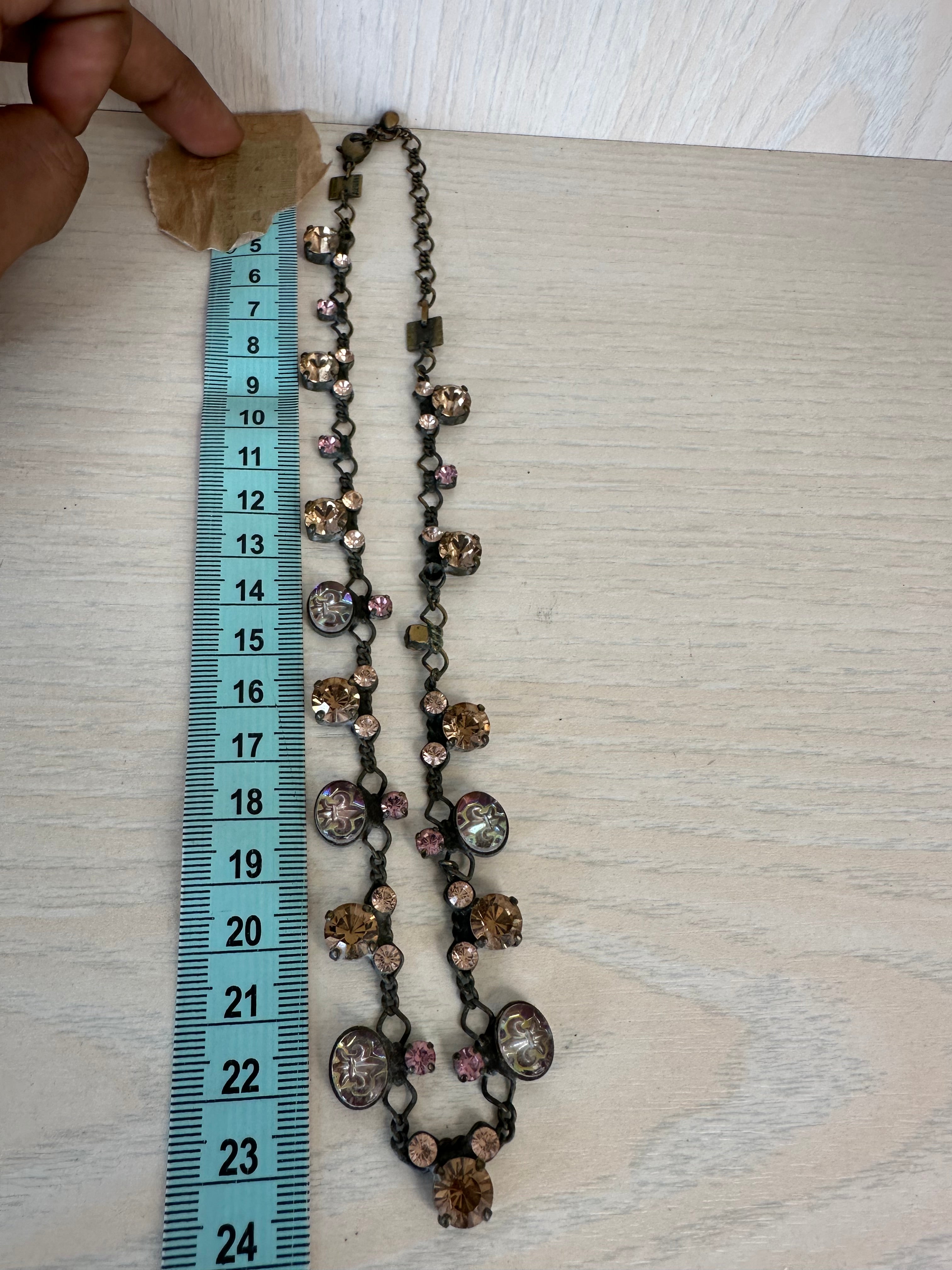 Michal Negrin Aurora Borealis Halskette, 36cm, Swarovski Kristalle, gebraucht