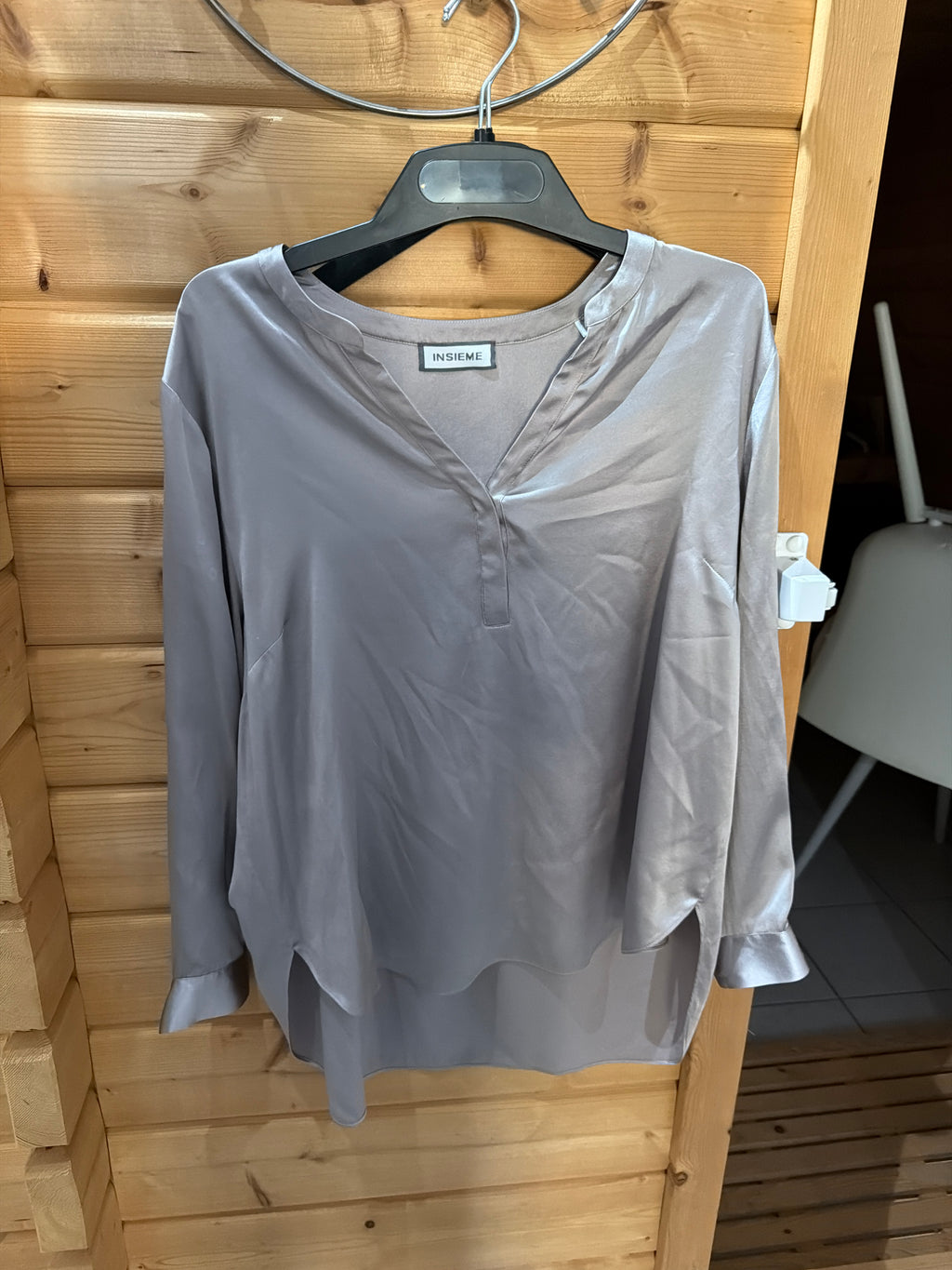 INSIEME Seidenmix Bluse – Beige, Gr. 44, Sehr guter Zustand