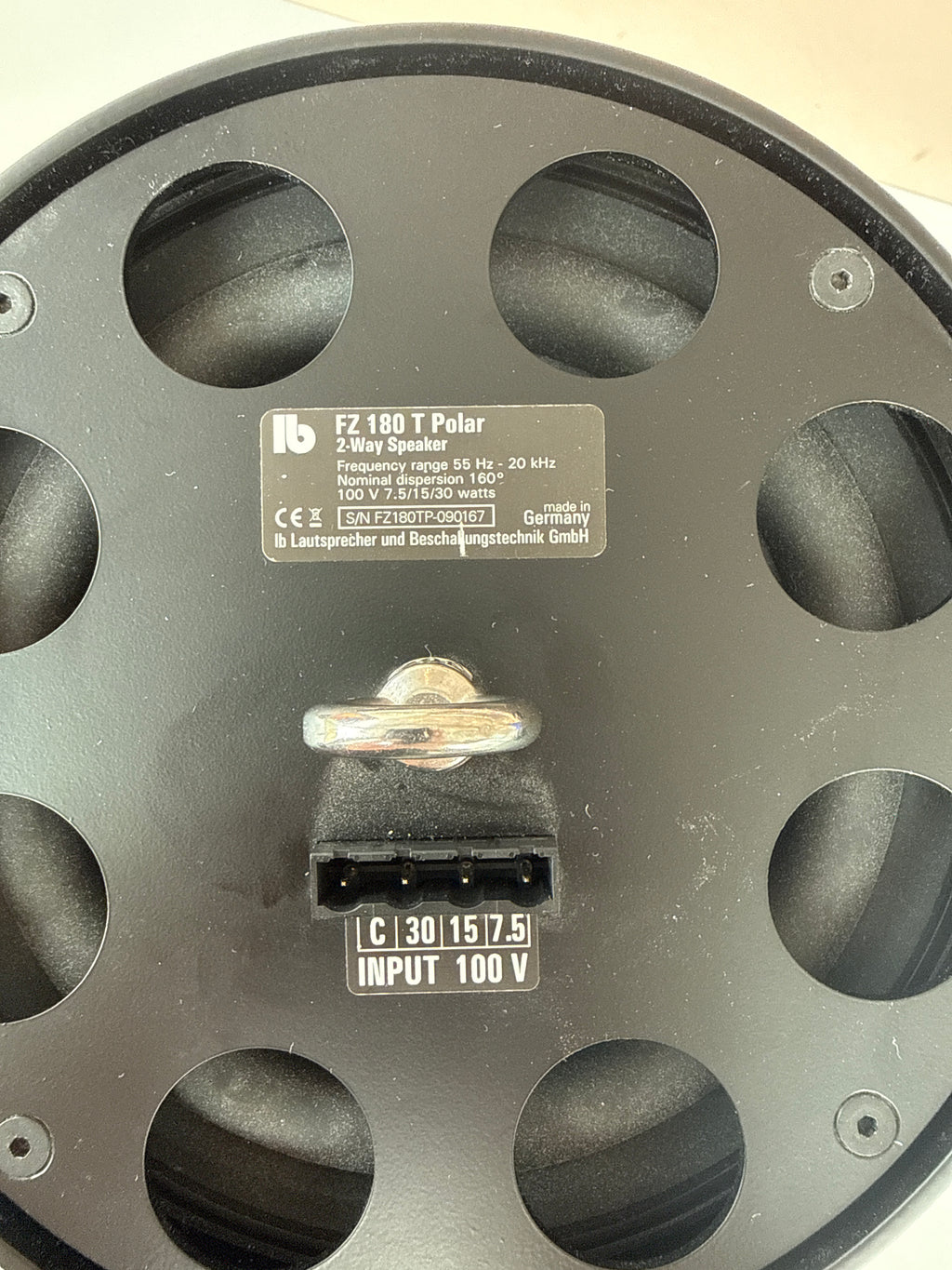 lb FZ 180 T Polar Zylinderlautsprecher – Schwarz, Aluminium, sehr guter Zustand