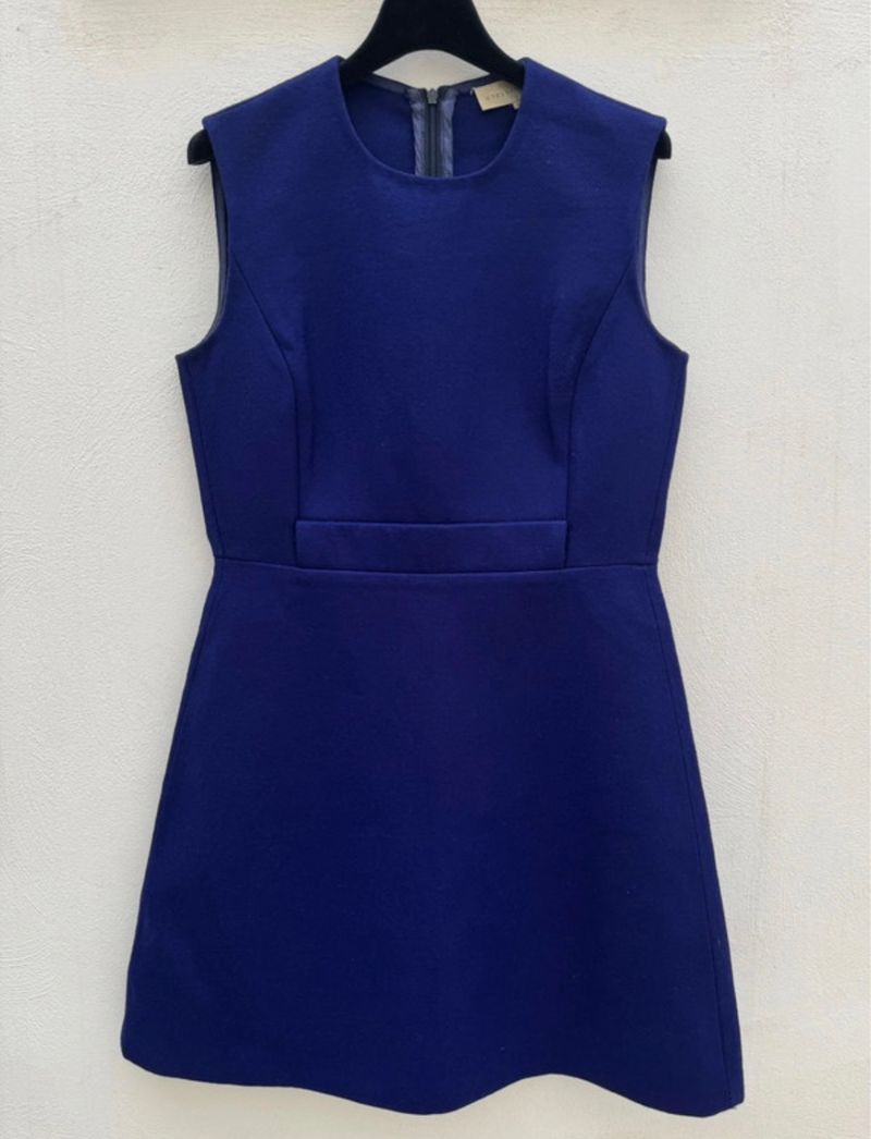 Stella McCartney Wollmix Shiftkleid Royalblau IT 40 Sehr Gut