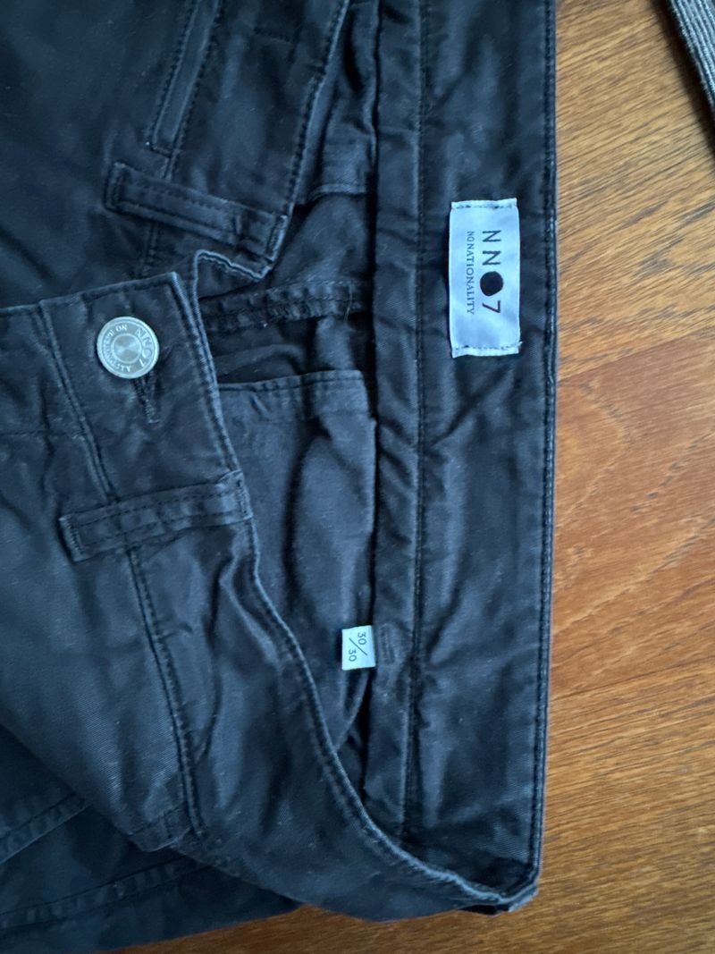 NN07 Marco Chino Trousers – Black, W30 L30, Normal Use