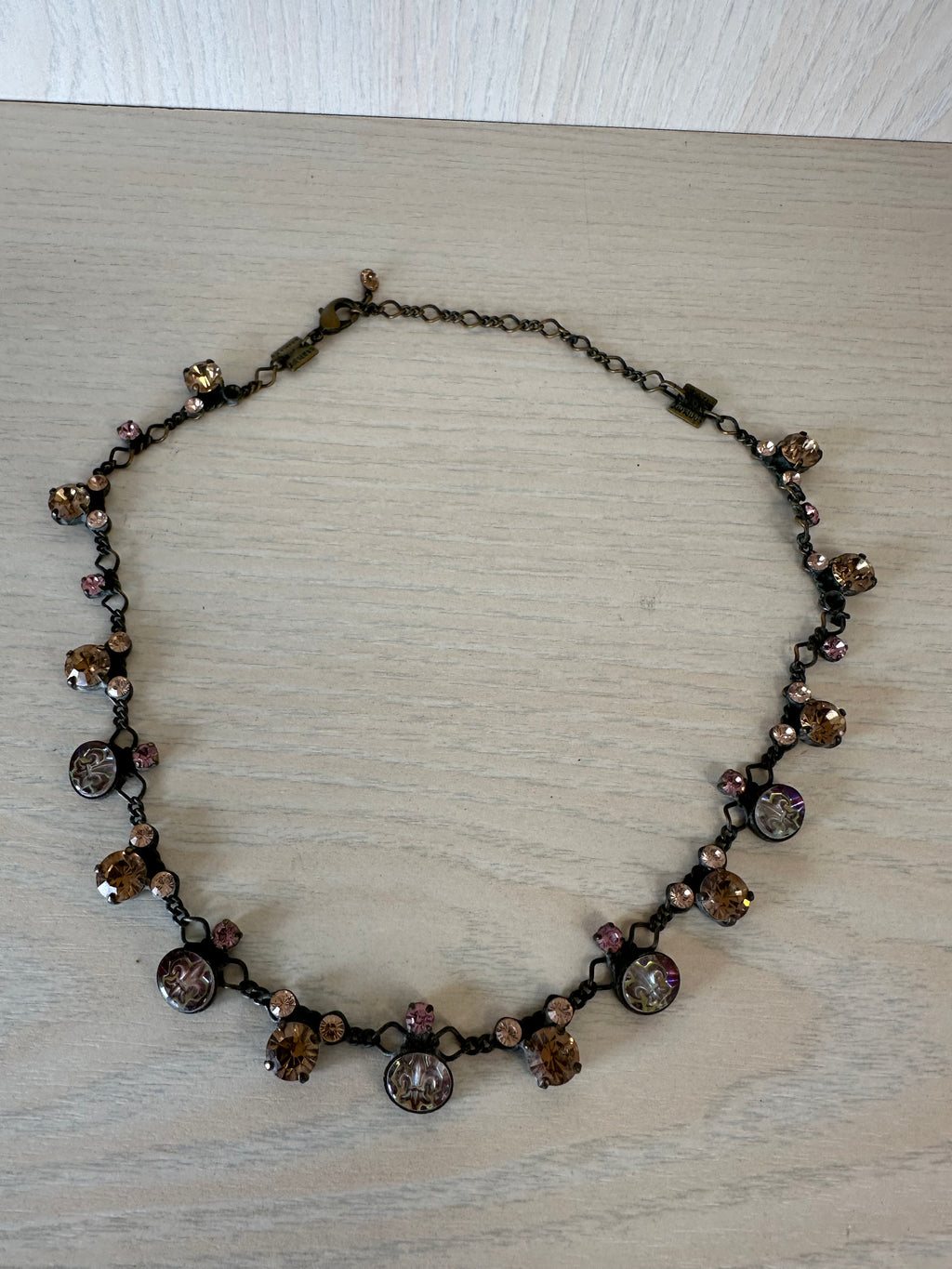 Michal Negrin Aurora Borealis Halskette, 36cm, Swarovski Kristalle, gebraucht