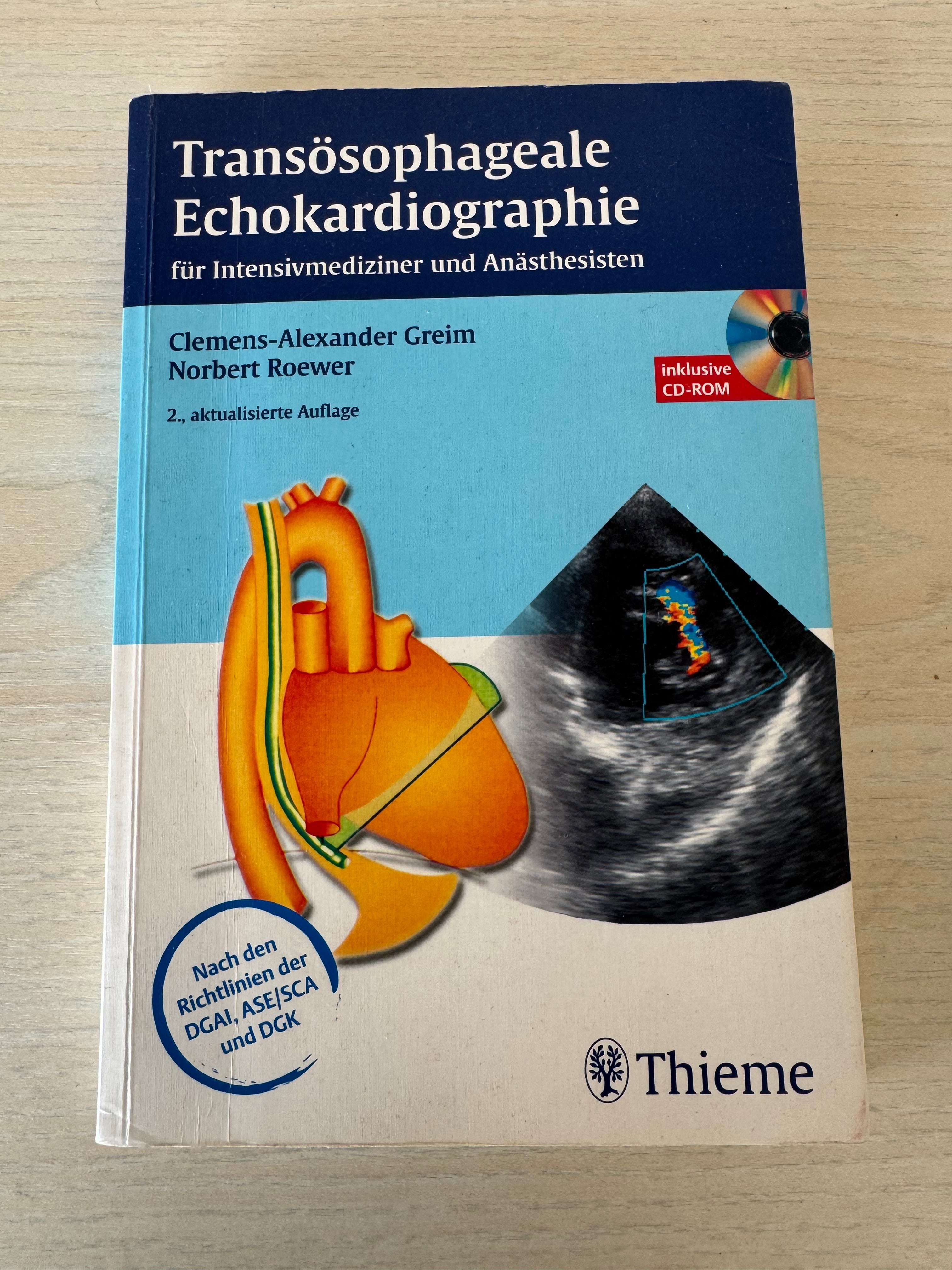 Transoesophageal Echocardiography 2nd Ed. + CD-ROM, New, German, Paperback