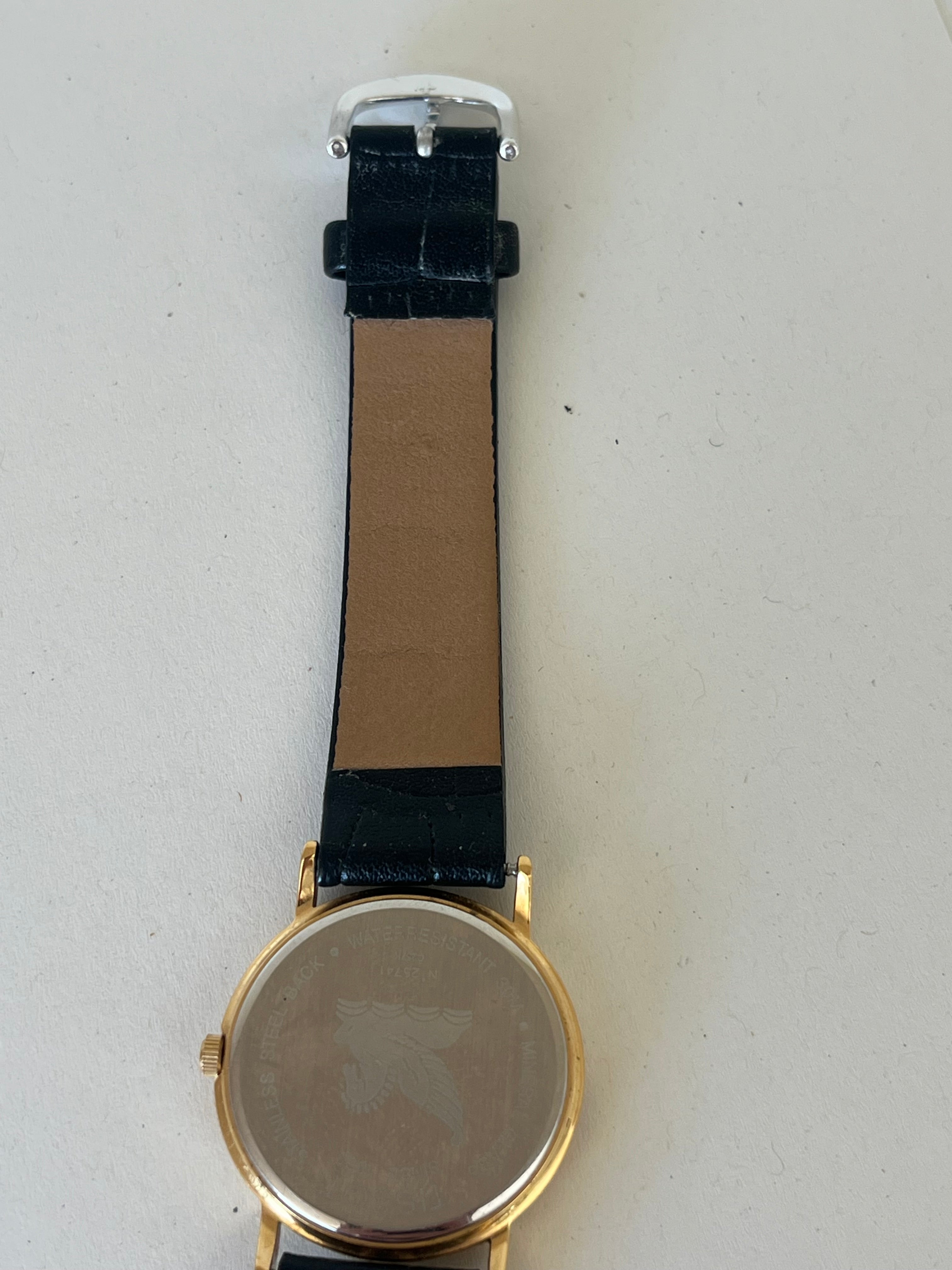 Vintage Tissot Pegasus Quartz 34mm Gold Tone Swiss Dress Watch, Needs Battery