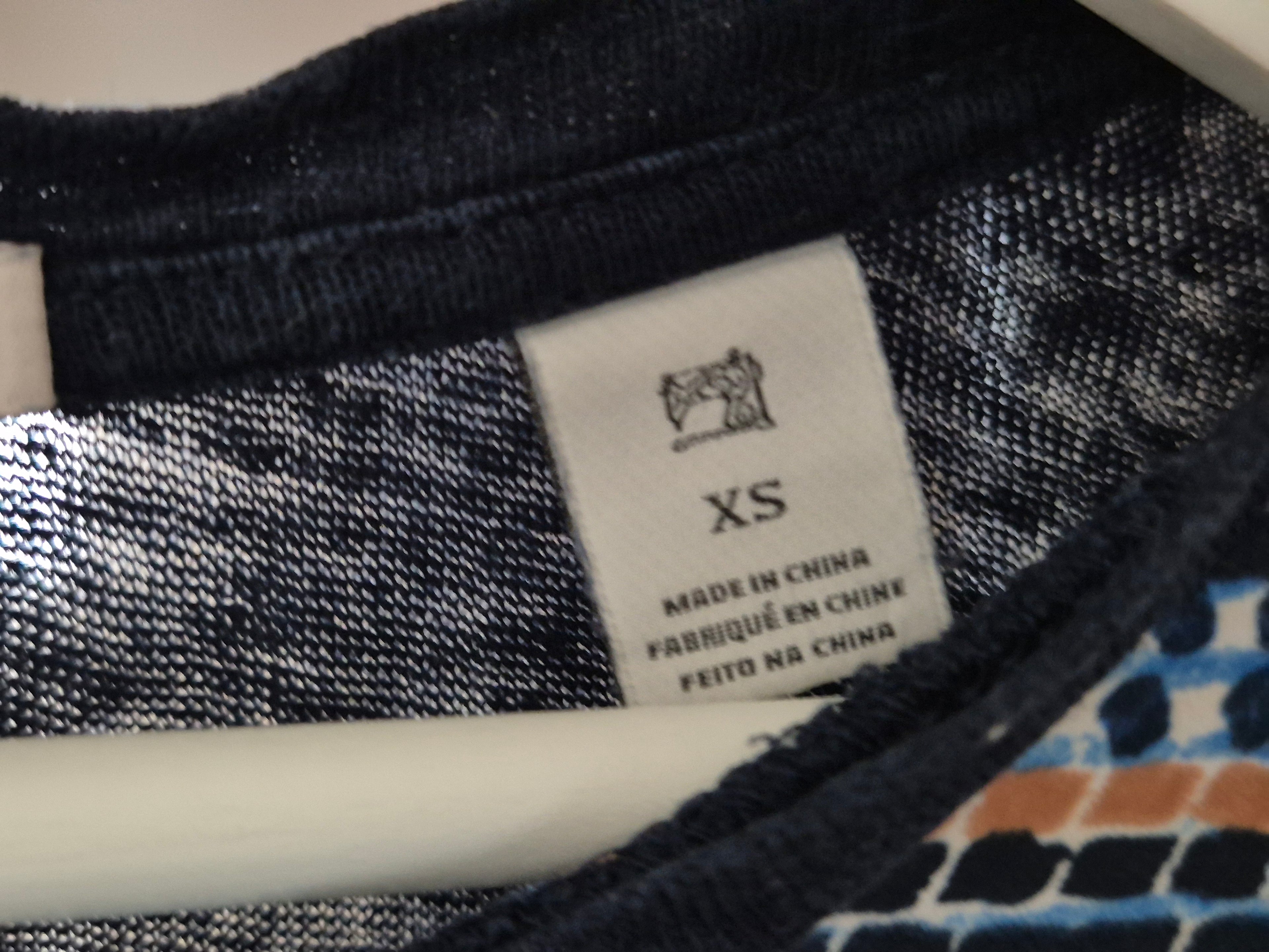 Scotch & Soda Raffia Town Damen T-Shirt XS Blau/Orange Leinen – Gut
