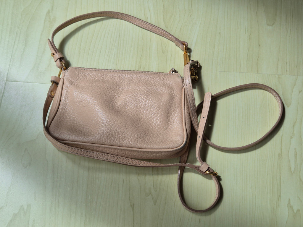 Gianni Chiarini Leder Crossbody Bag Medium Beige 23x16x4cm Gebraucht