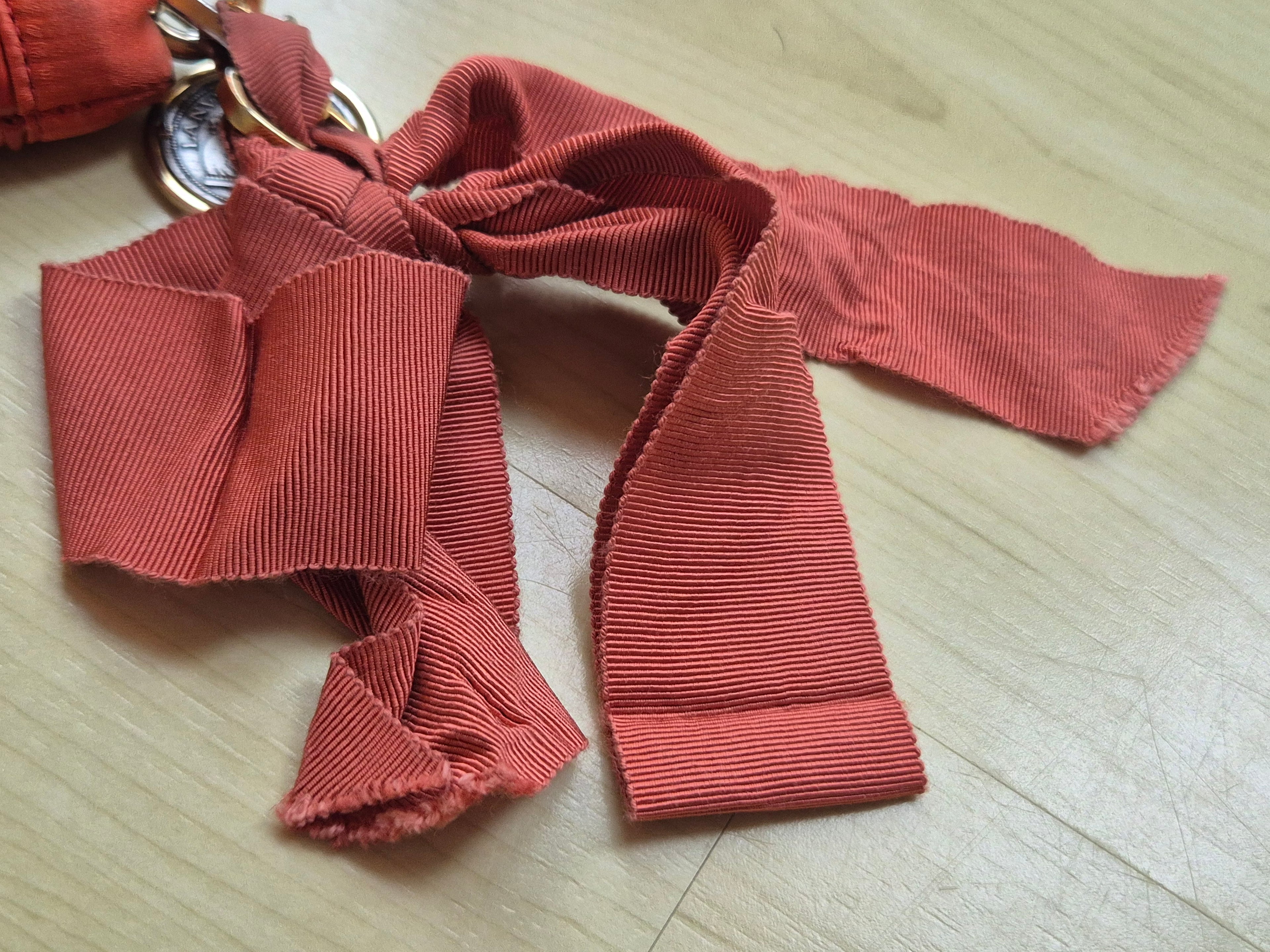 Lanvin Amalia Kosmetiktasche/Clutch Leder Steppung Rot | Guter Zustand
