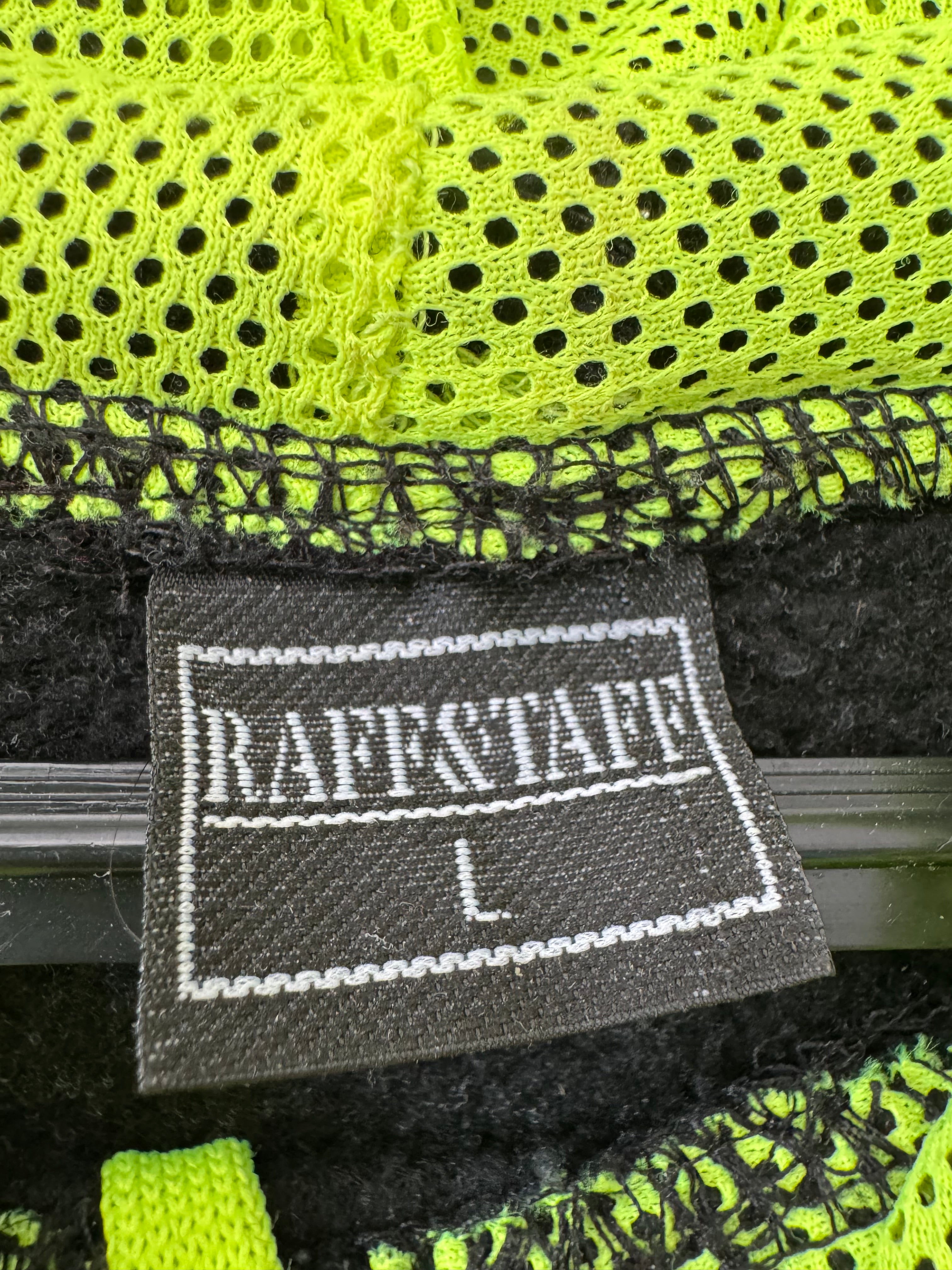 RAFF & TAFF Hoodie – Schwarz mit Neon-Grün, Größe L, Neu