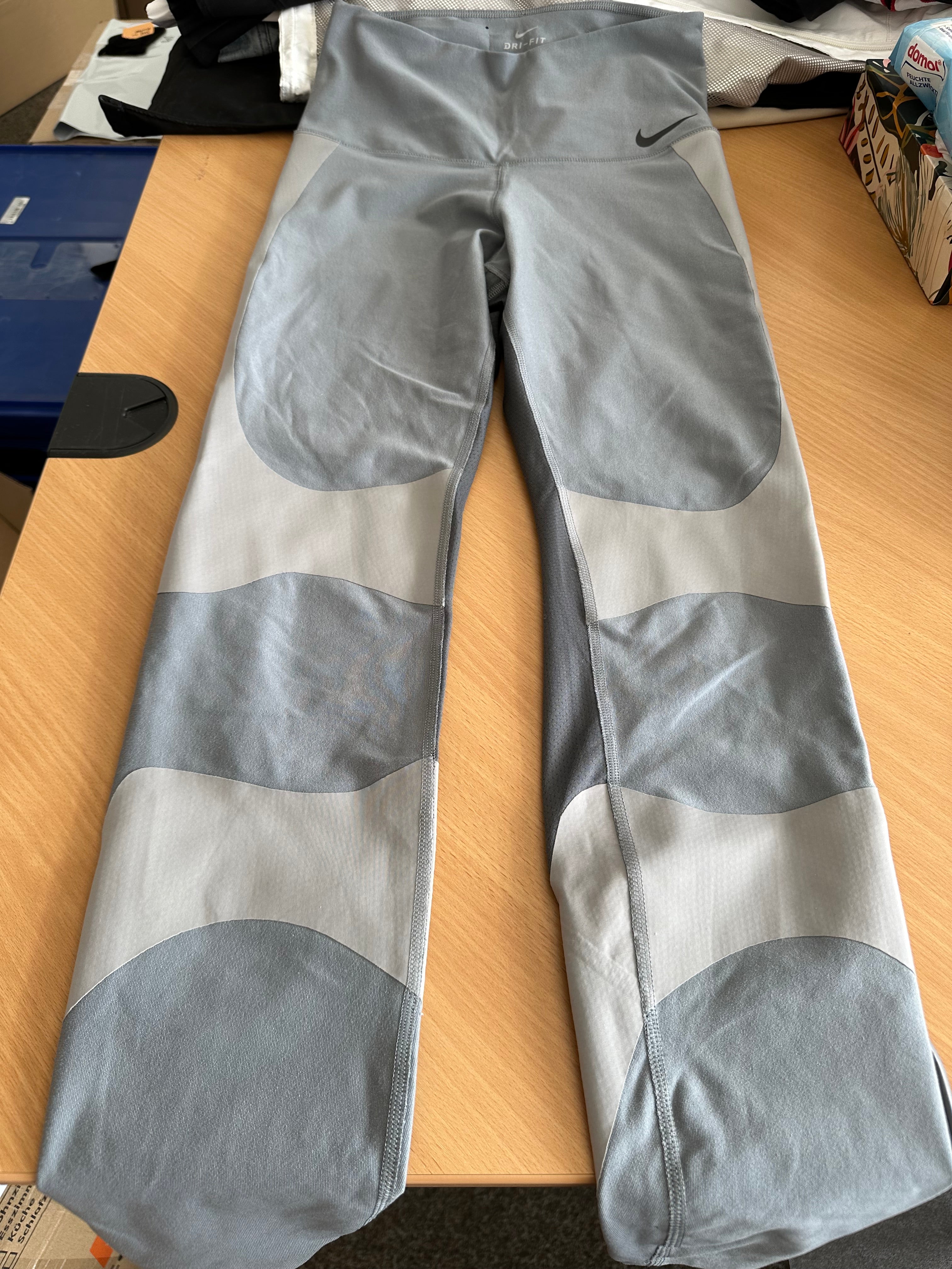 Nike One Dri-FIT Colour-Block Tights – Women's M, Grey, Very Good