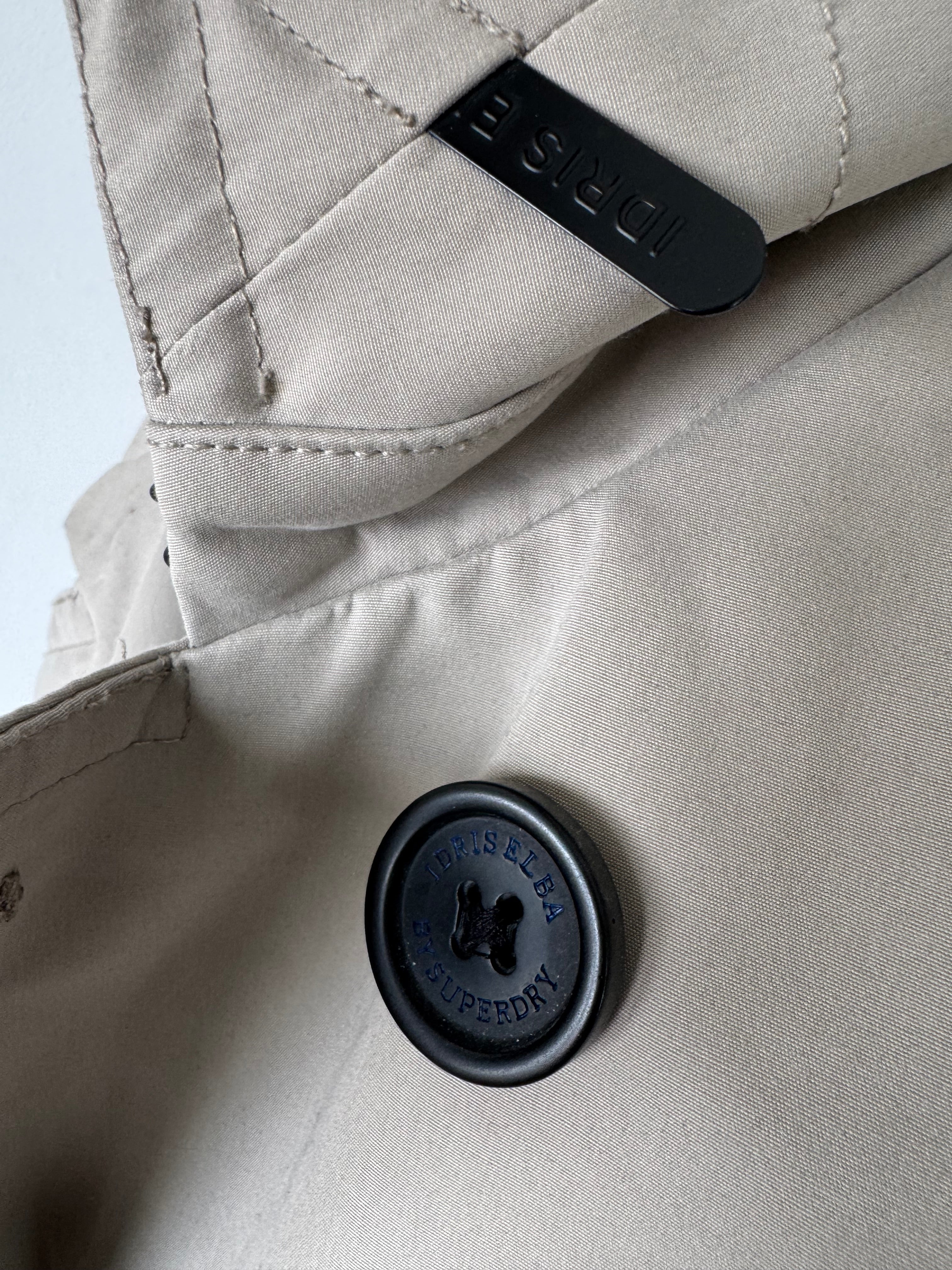Idris Elba x IE The Director Trench Coat Beige Medium Very Good