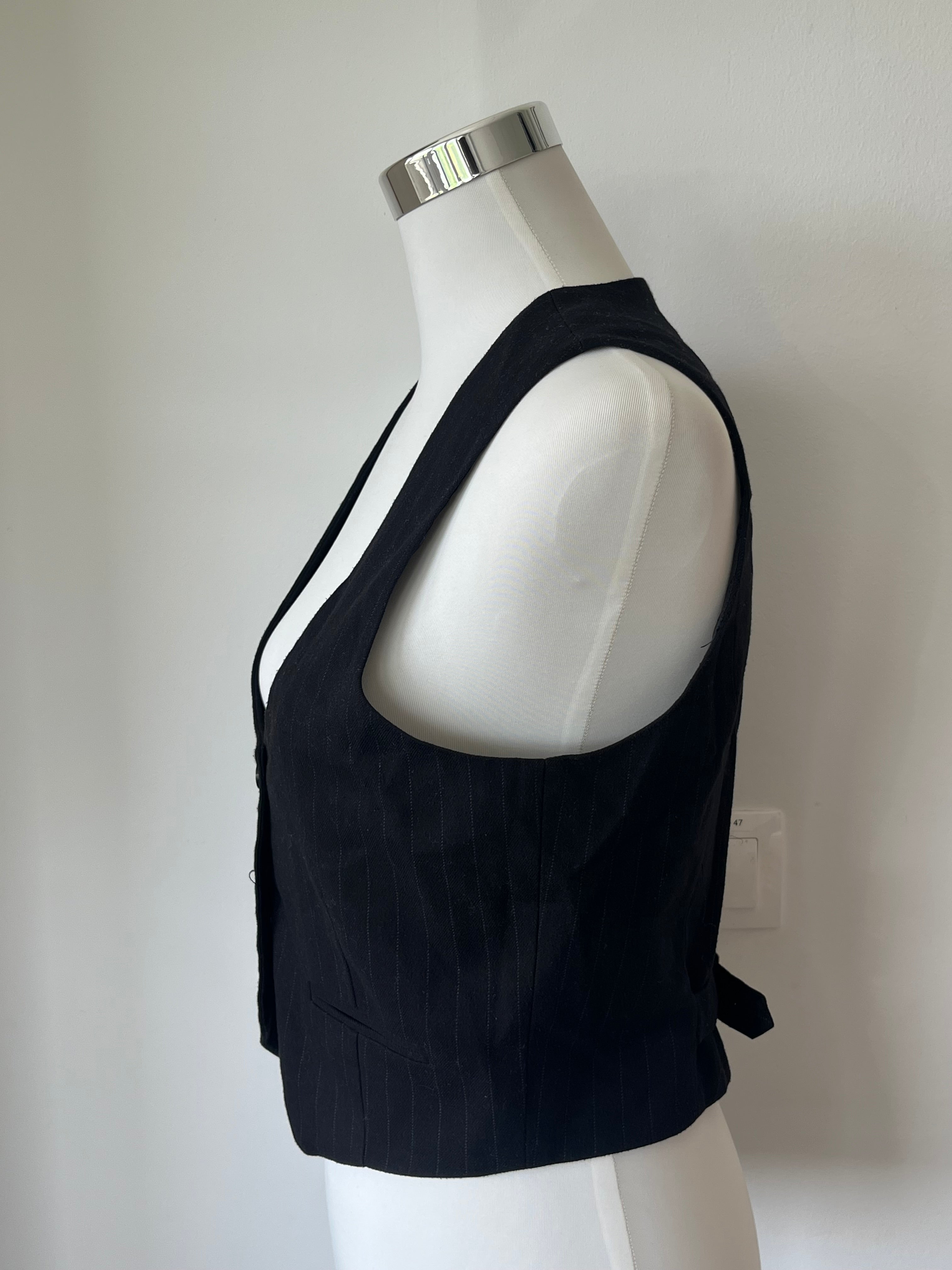 Costes Atelier Tie-Back Weste – Schwarz, Gr. S, Sehr guter Zustand