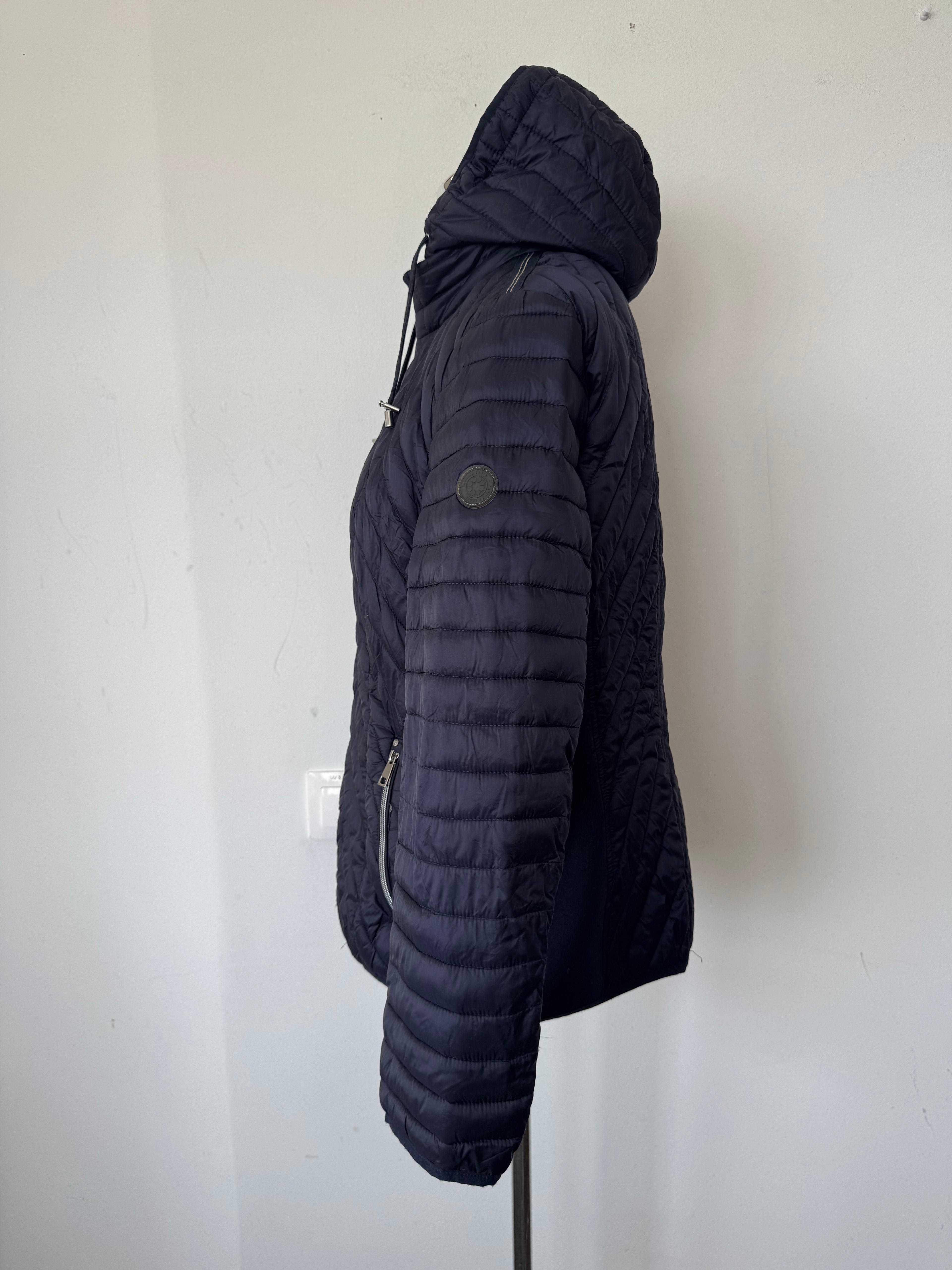 Barbara Lebek Steppjacke mit Kapuze, Navy, EU 42, Sehr guter Zustand