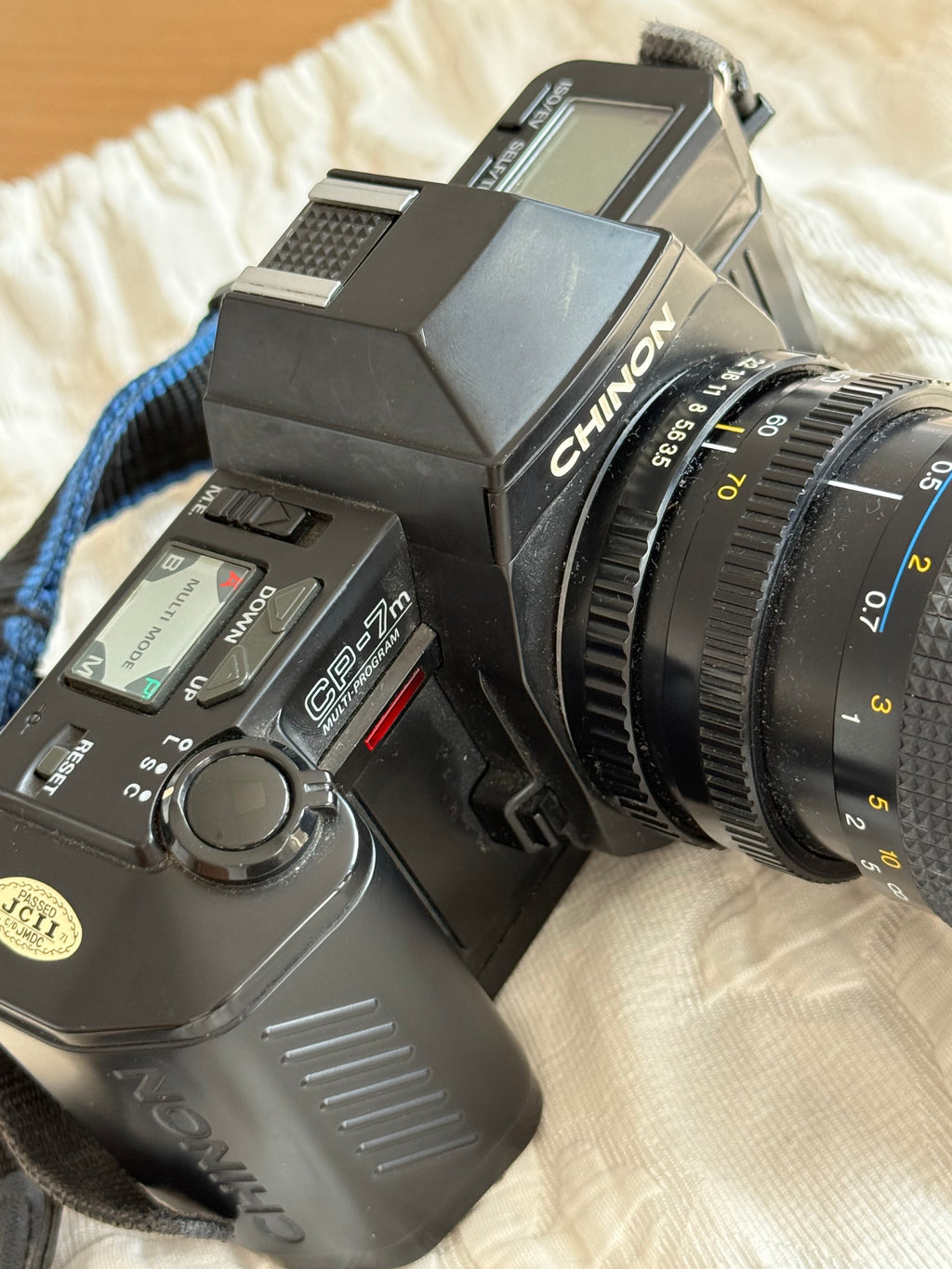 Chinon CP-7m 35mm SLR Schwarz + 35-70mm Zoomobjektiv – Pentax-K, guter Zustand