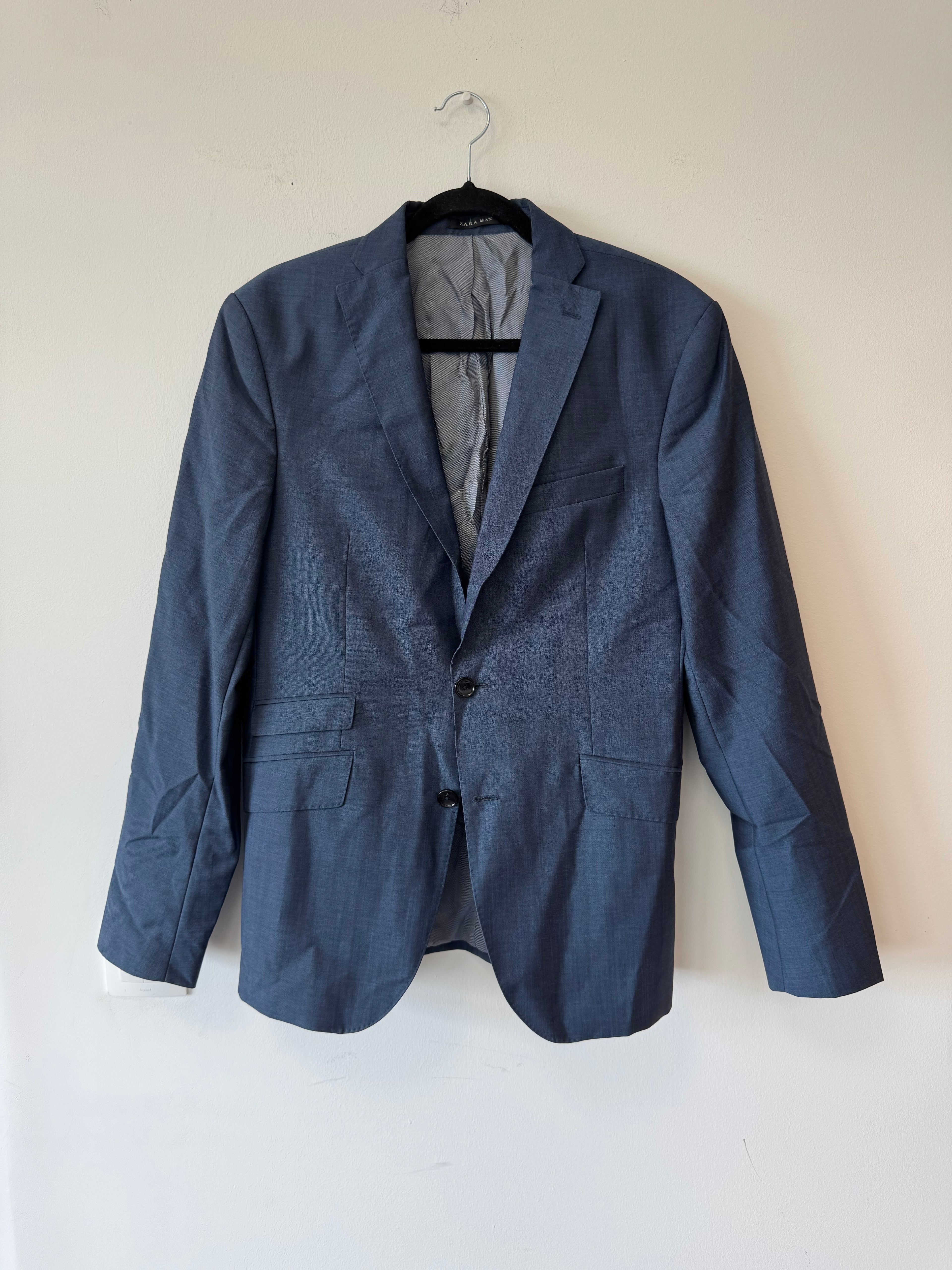 Zara Man Tailored-Fit Blazer, Navy, Size 50/M, Good Condition