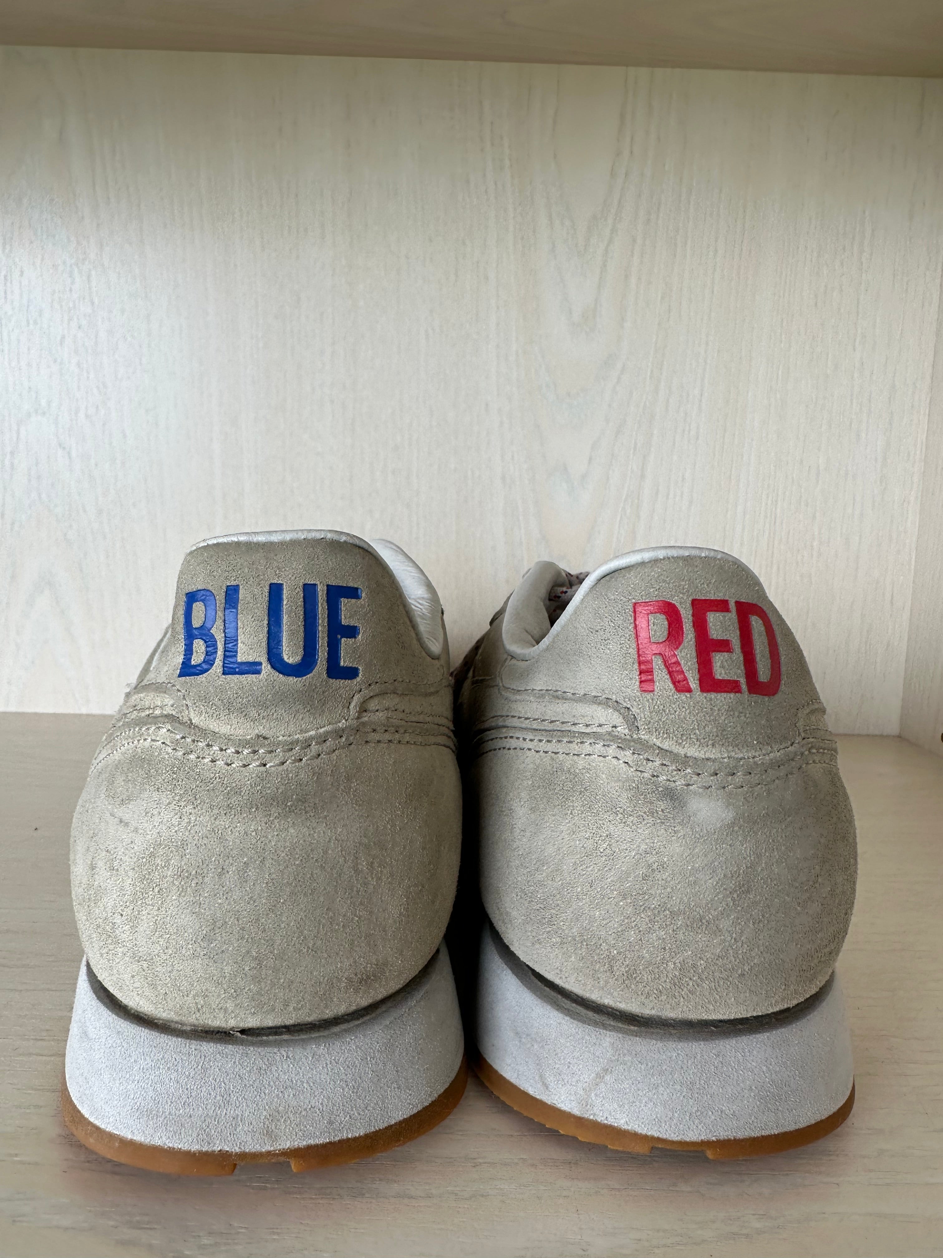 Reebok Classic Leather x Kendrick Lamar Neutral, Gr. 41, Gut, Grau/Blau/Rot