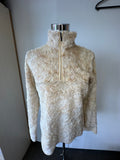 Luhta Teddy Fleece ½-Zip Pullover, Large, Beige, Very Good Condition