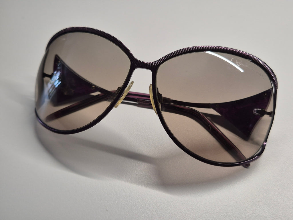 Roberto Cavalli Damen Sonnenbrille – Lila, Snake Design, mit Etui (beschädigt)