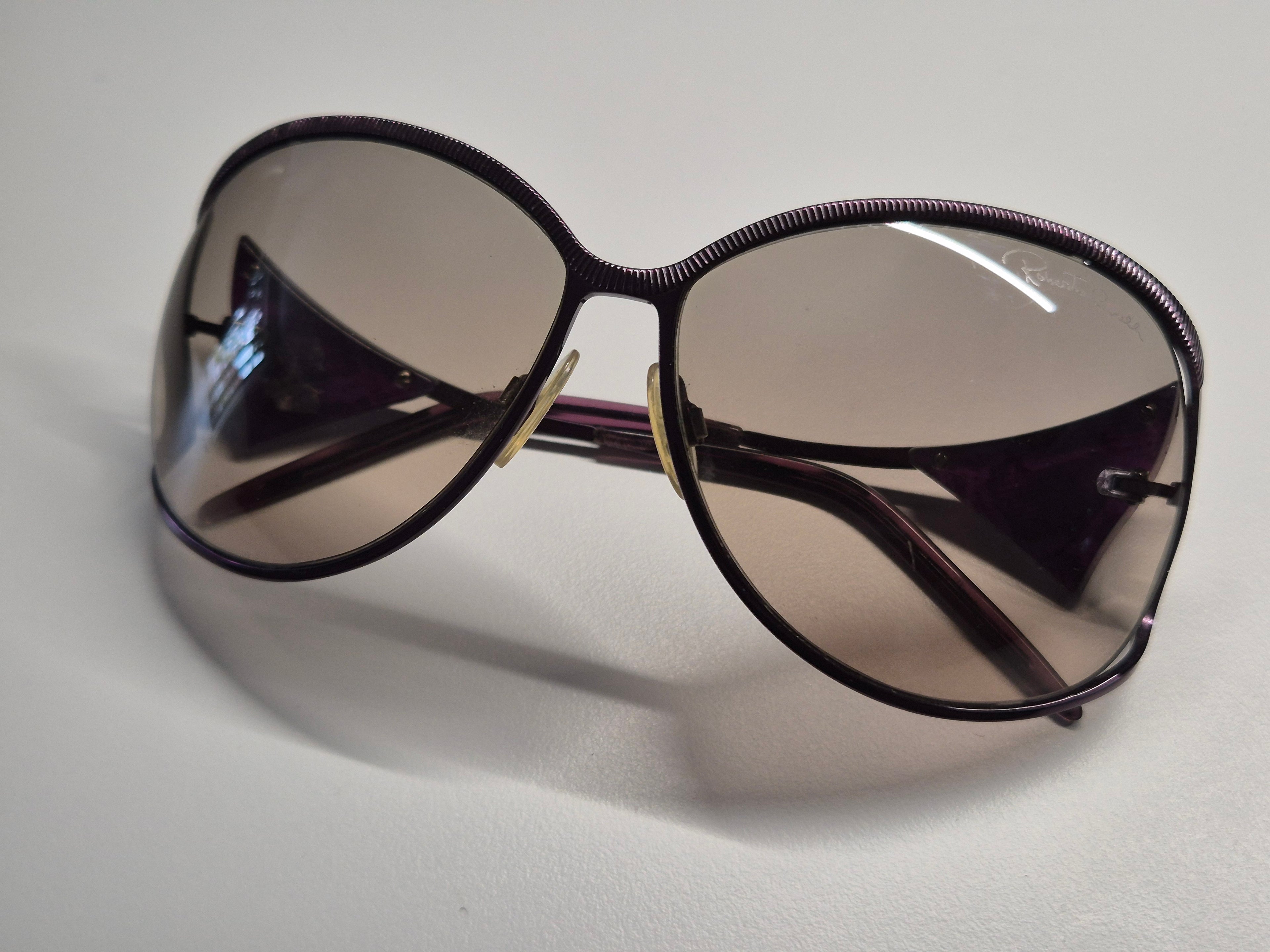 Roberto Cavalli Damen Sonnenbrille – Lila, Snake Design, mit Etui (beschädigt)