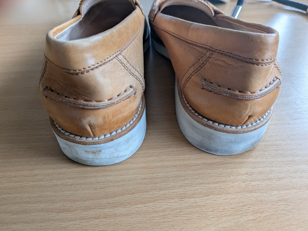 Tod’s Leather Penny Loafers (EU 39) – Camel Brown, Made in Italy, Normal Use
