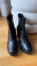 San Marina Chelsea Stiefeletten | Leder | Schwarz | Blockabsatz | Gr. 39 | Guter Zustand