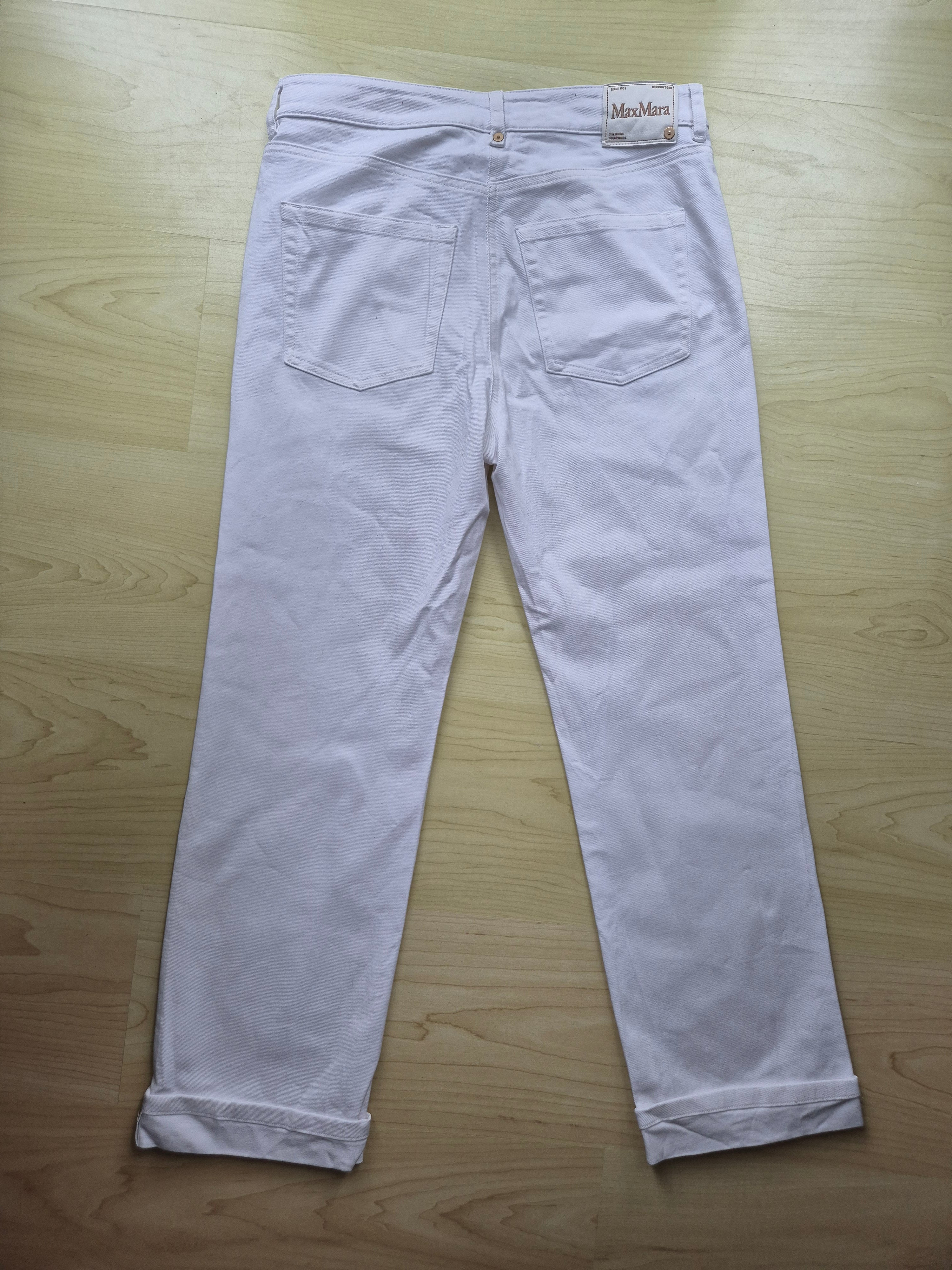 Max Mara Weiße Capri Jeans | Baumwollmix Stretch | Sehr gut | Gr. 38
