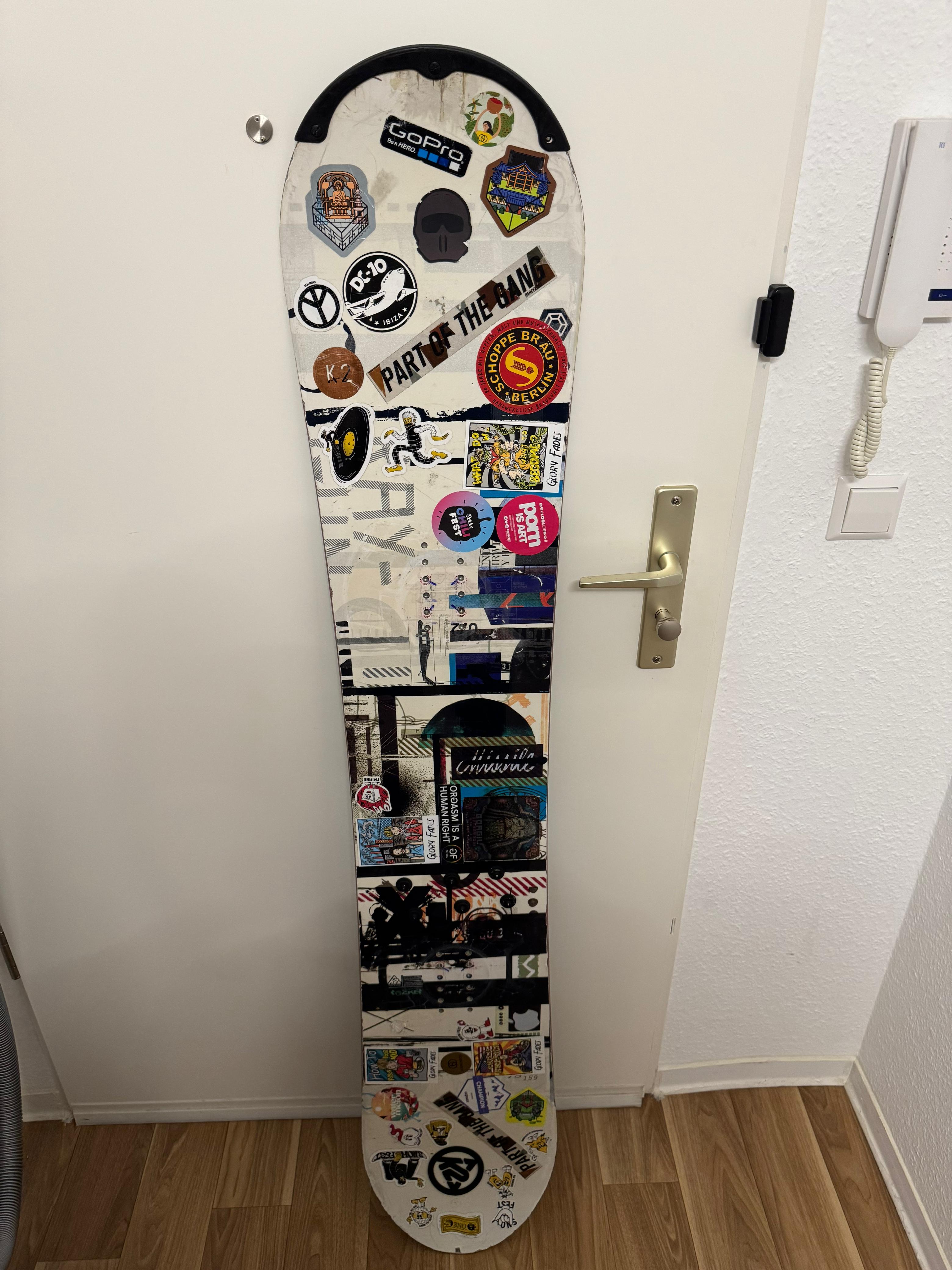 K2 Post Alley Snowboard ~159 cm Black/White/Blue | Park & All-Mountain | Normal Use
