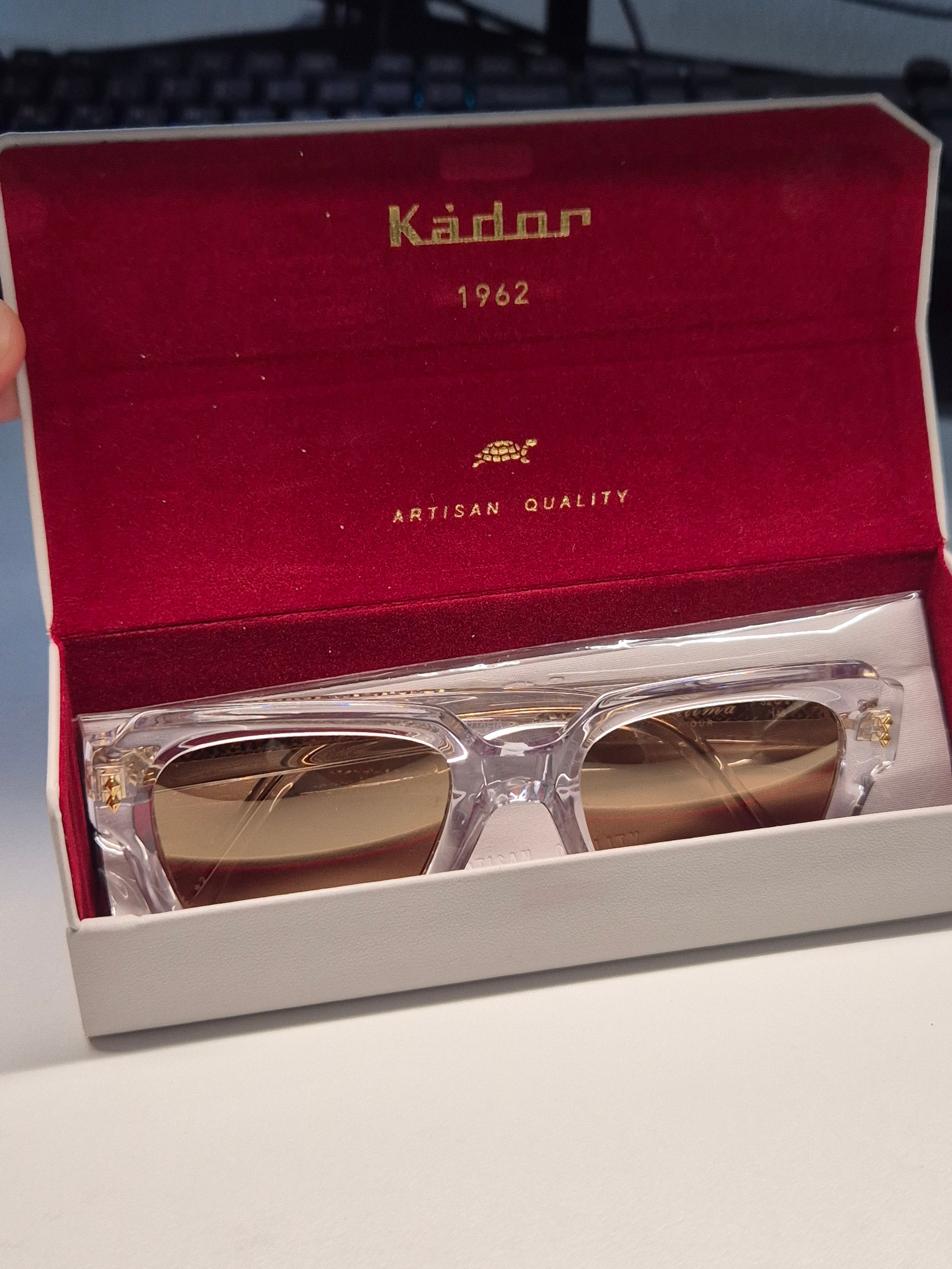 Kador Kallima Glamour Sonnenbrille klar/gold, Gr. 52x27 145, sehr guter Zustand