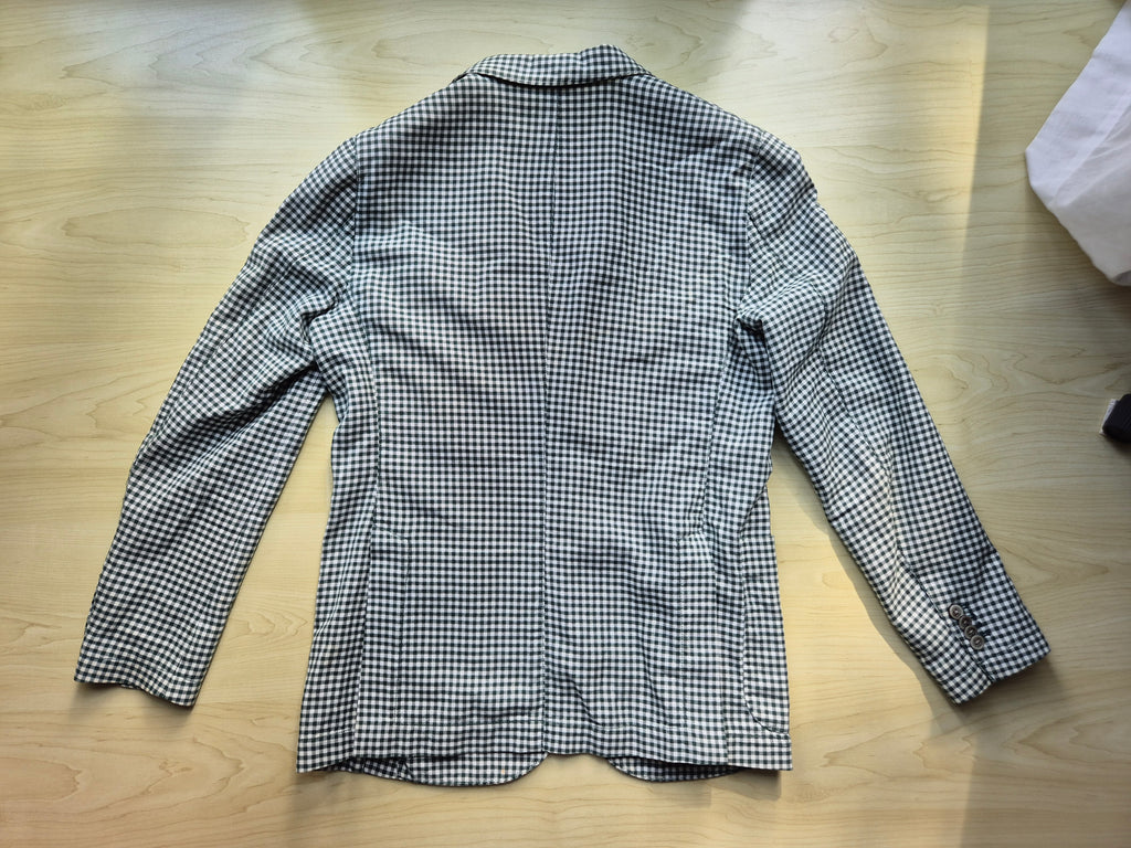 AT.P.CO Men’s Gingham Blazer Green/White EU 50 (L) Cotton-Blend Used