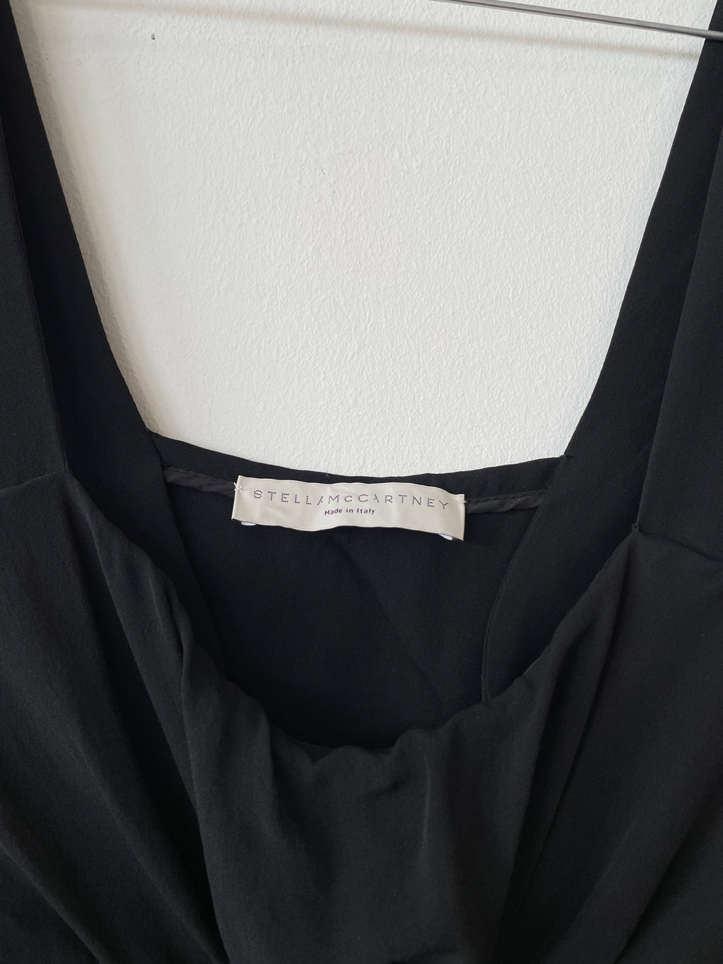 Stella McCartney Bow Kleid Schwarz Seide – Gr. M/IT 42 – Sehr guter Zustand