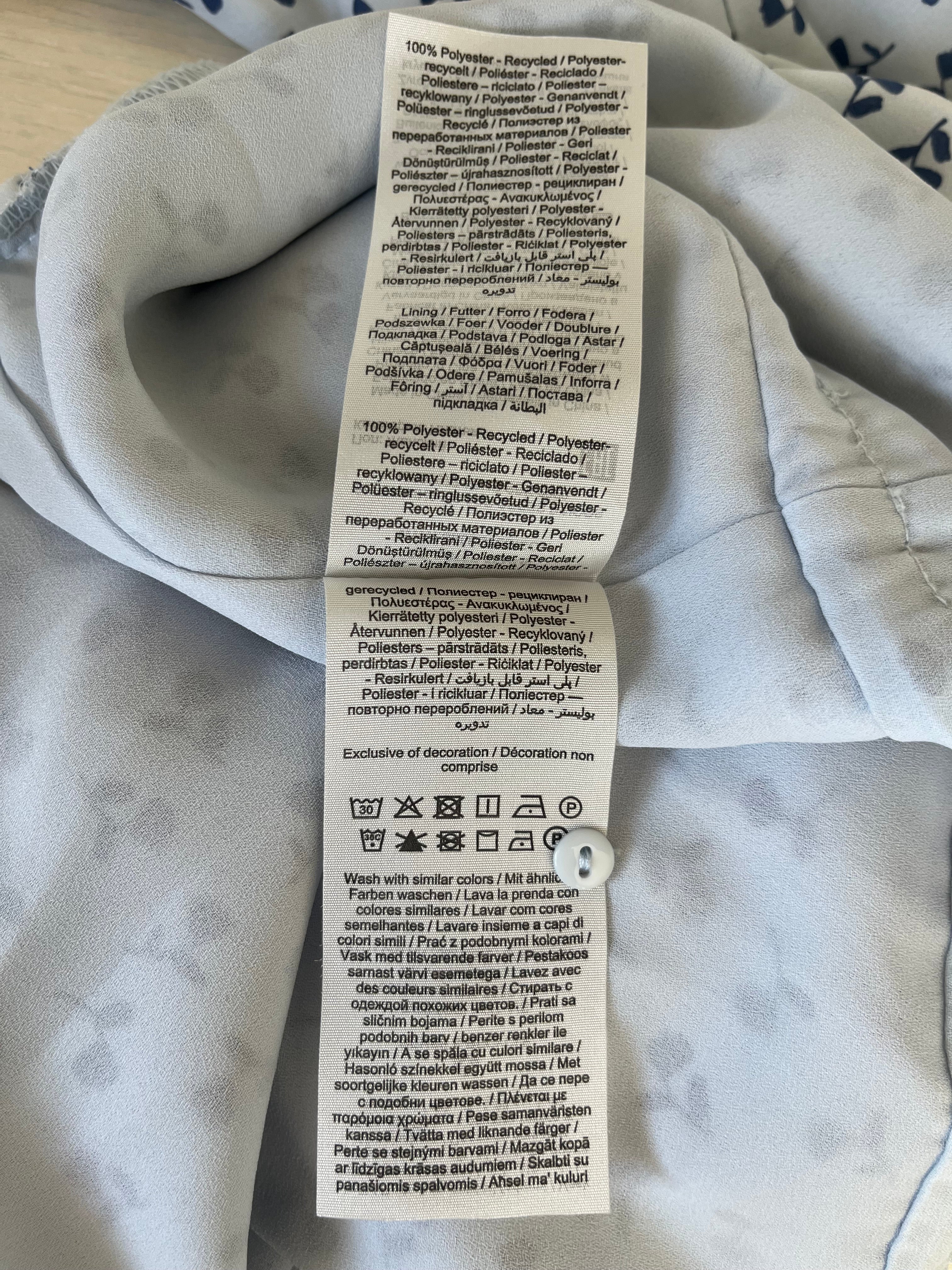 SELECTED FEMME Kleid M – Weiß/Blau, wie neu
